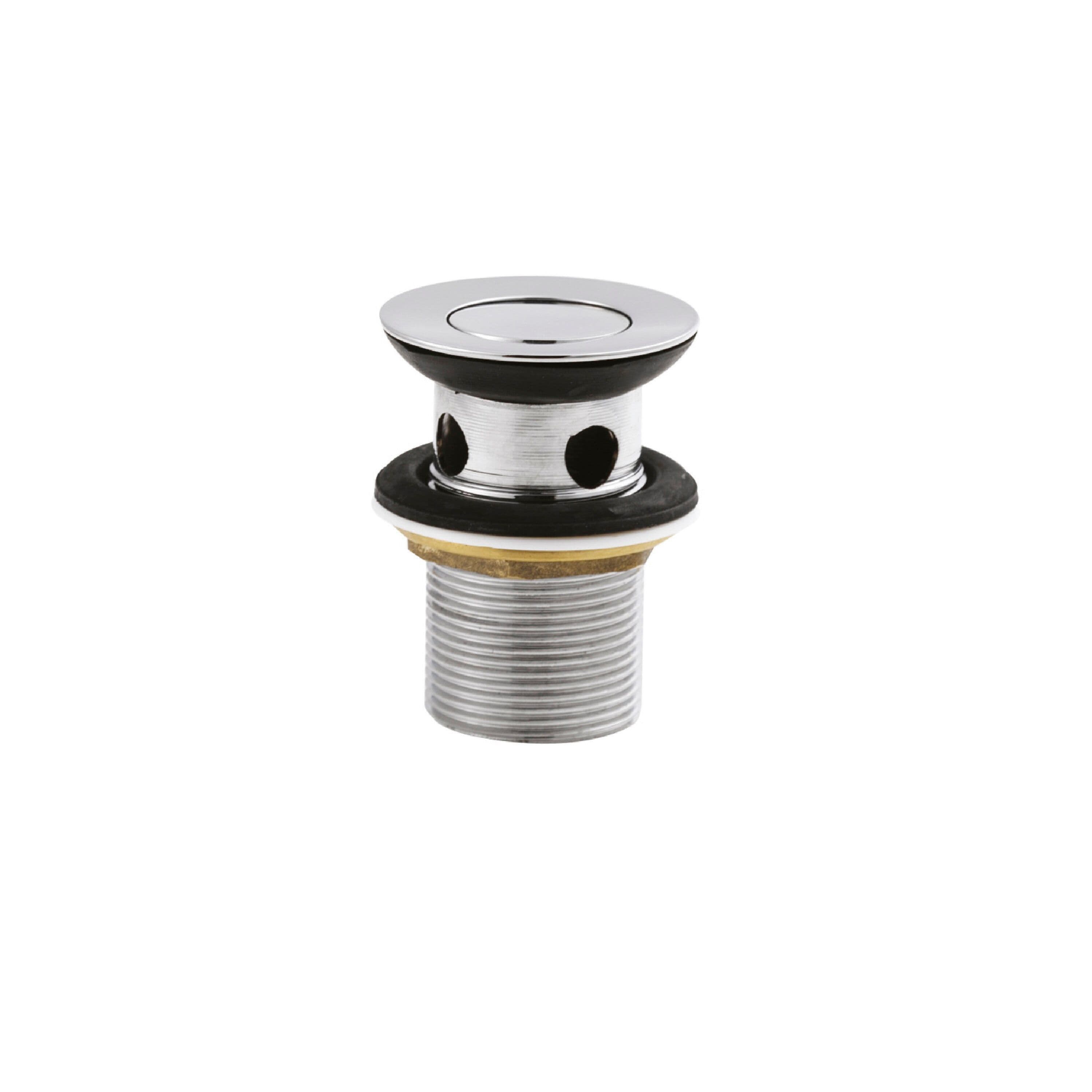 Round Brass Flip Top Basin Waste Chrome