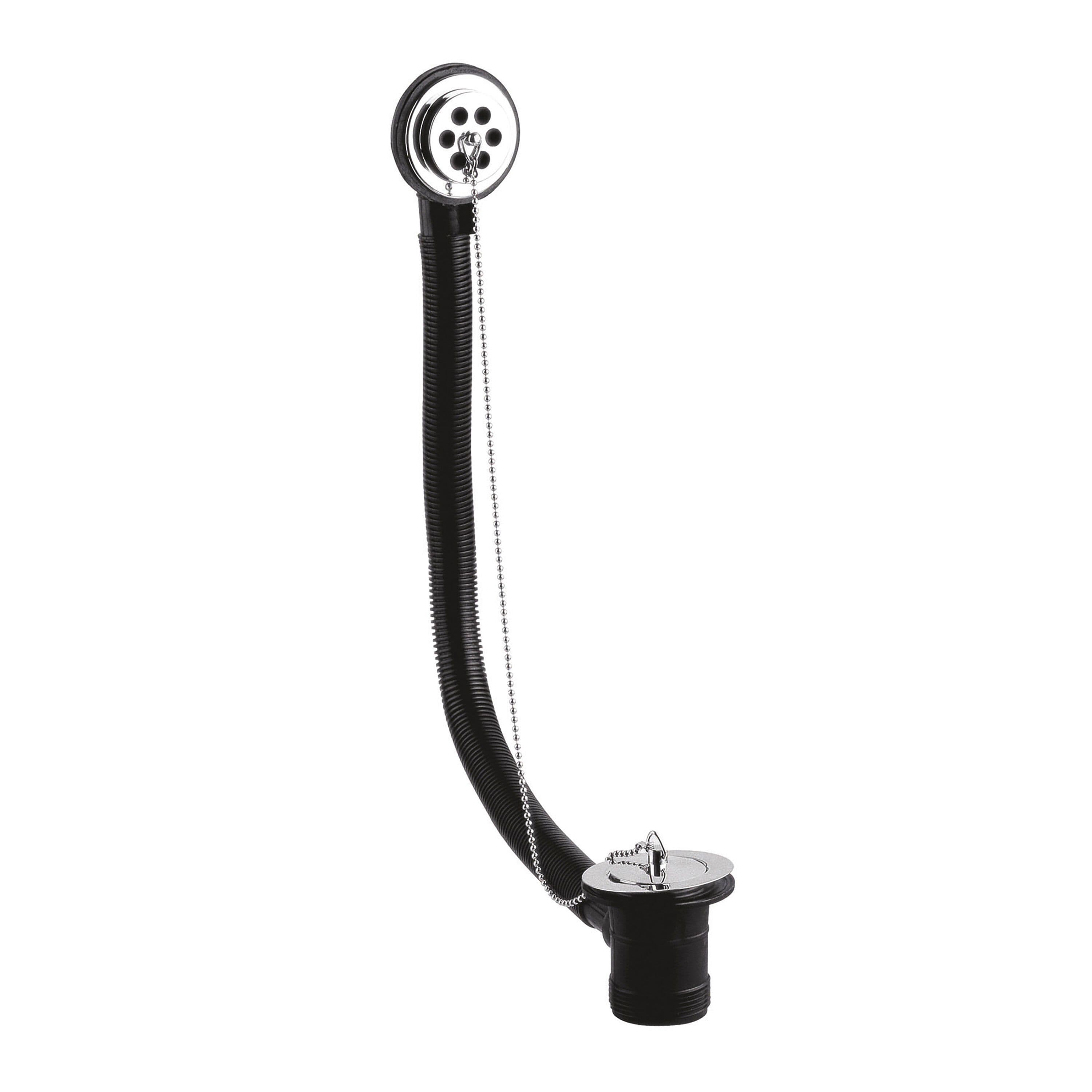 Bath Waste Overflow Poly Plug Ball Chain Baths upto 5mm Thick