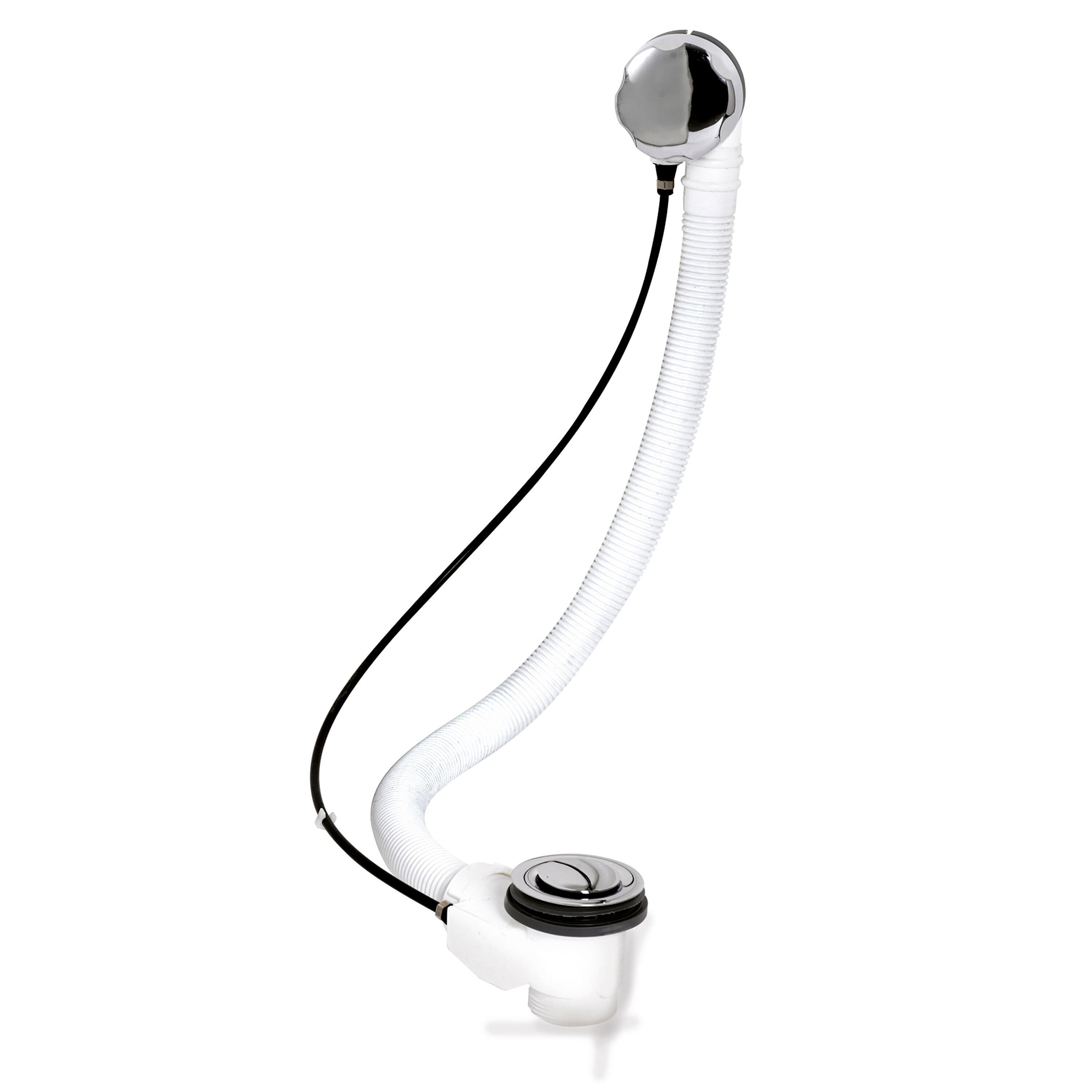 Extended Pop Up Bath Waste Overflow Baths up to 10mm Thick