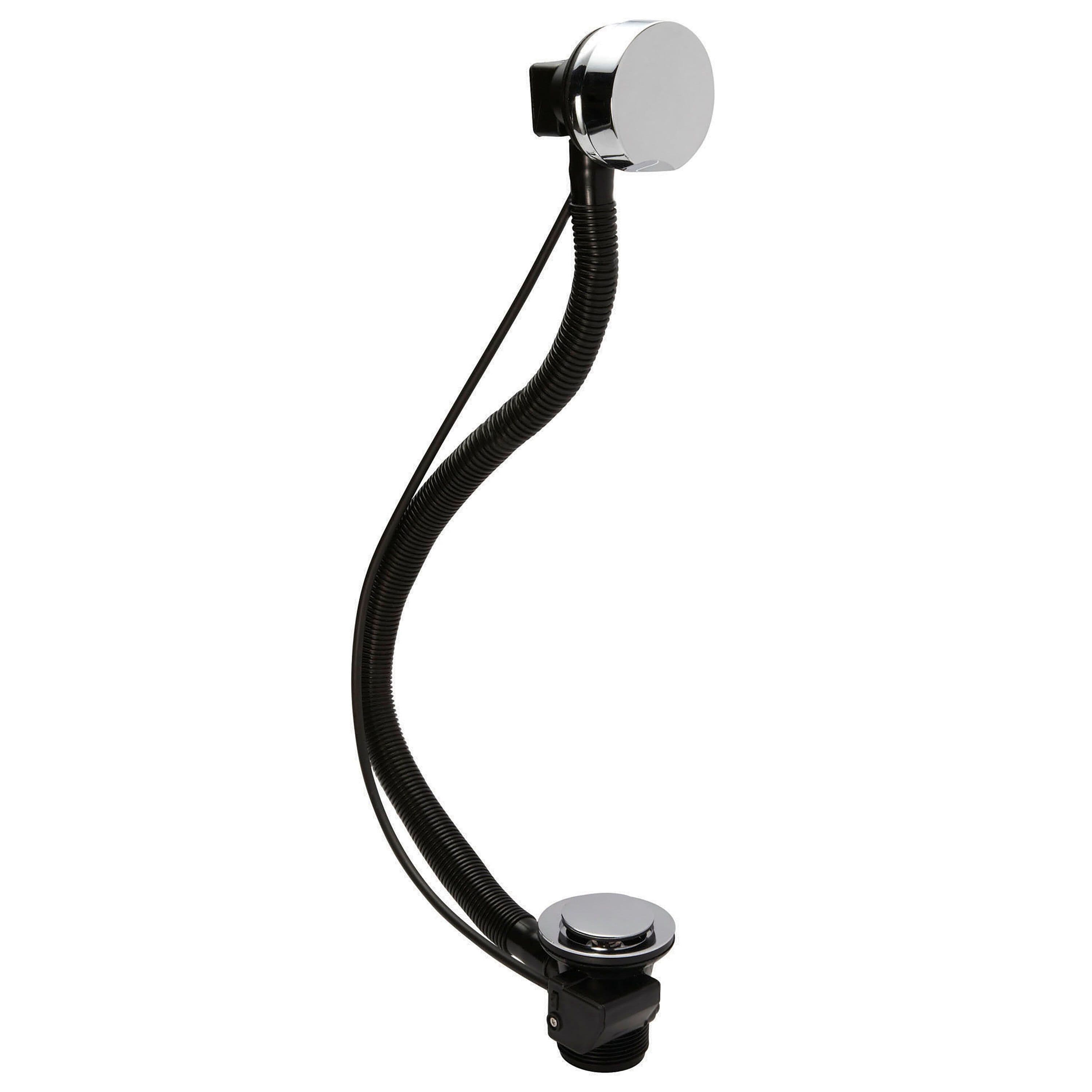 Economy Pop Up Bath Waste Overflow Baths upto 10mm Thick Chrome