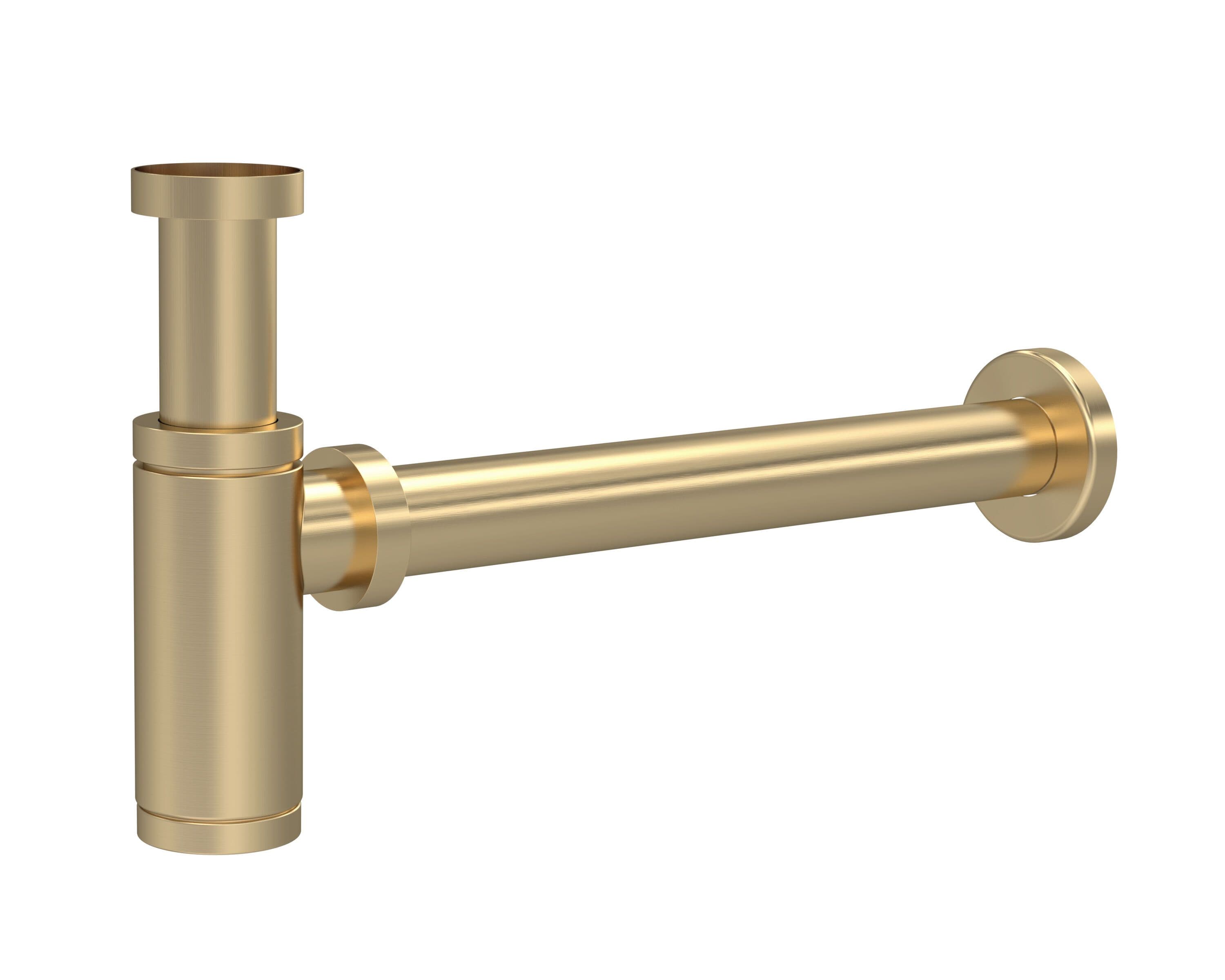 Round Minimalist Bottle Trap Brushed Brass