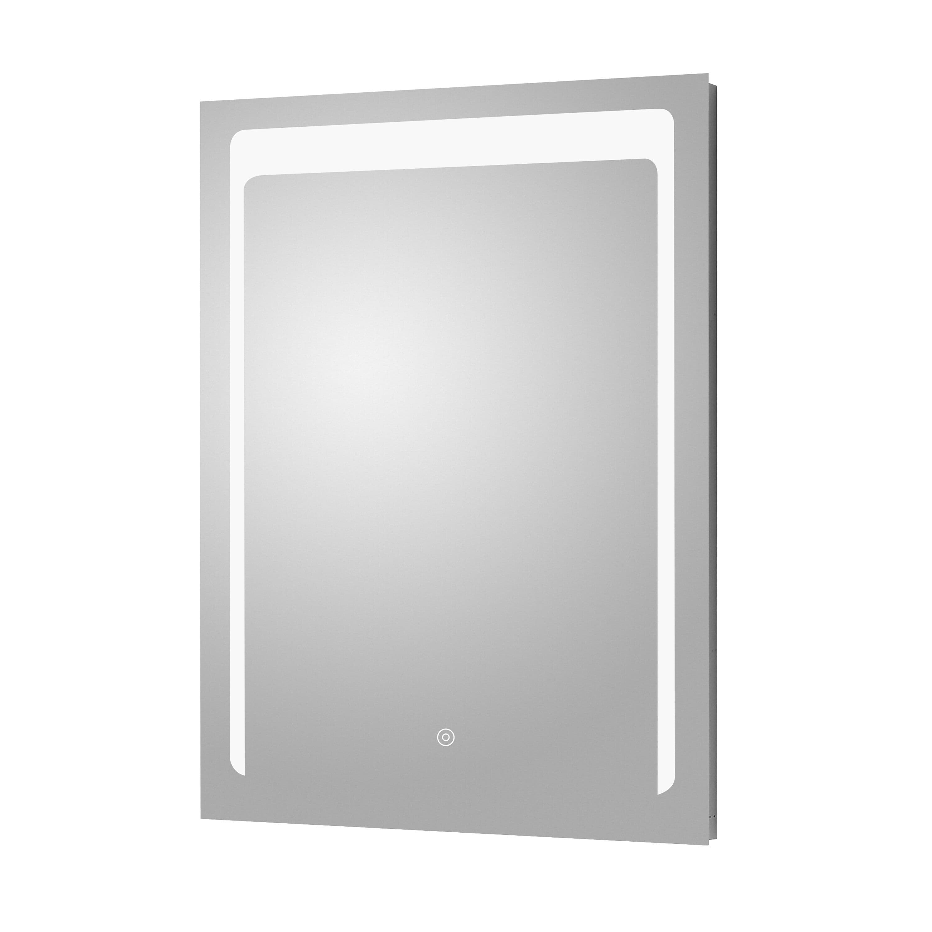 LED Illuminated Touch Sensor Mirror Demister Chrome 700x 500mm
