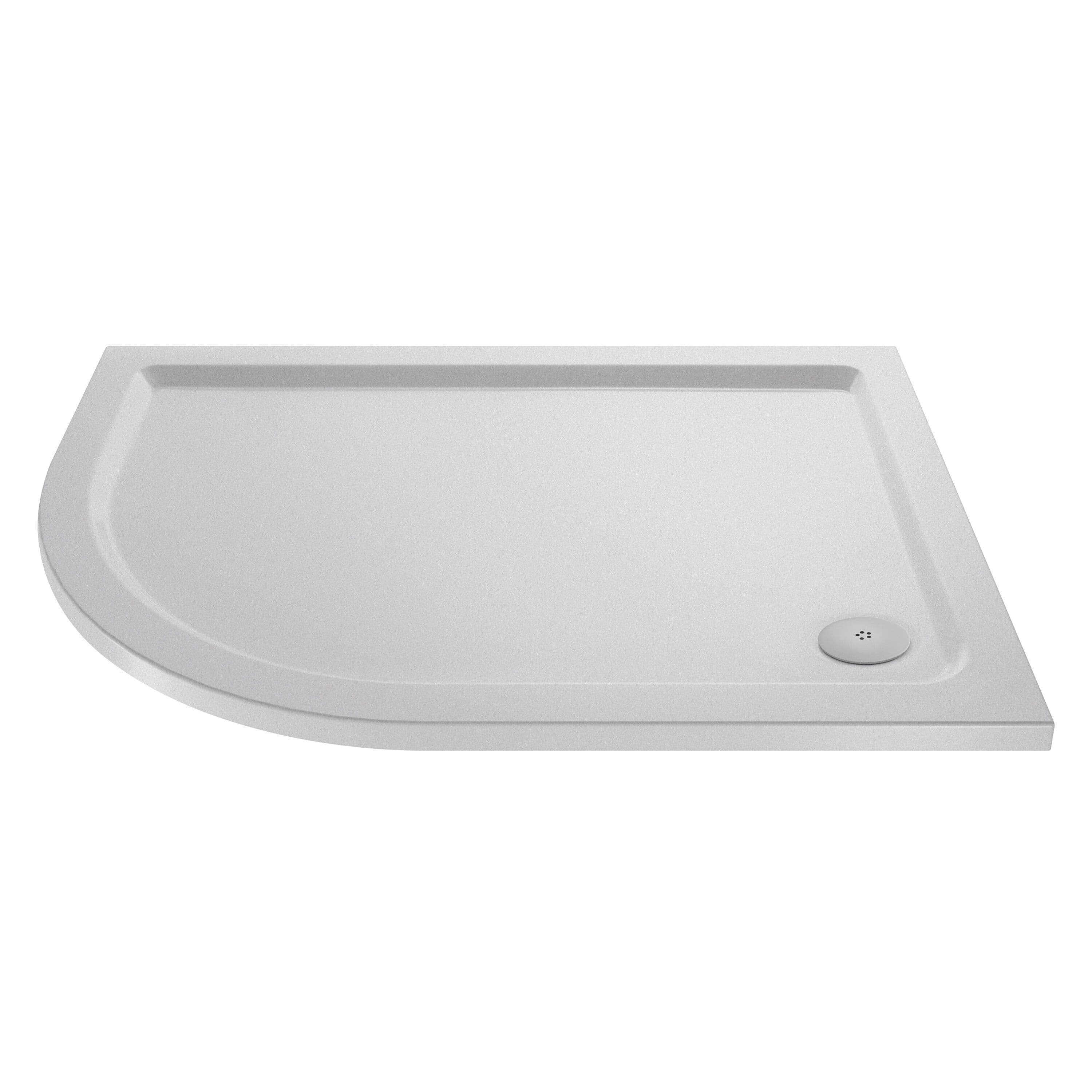 Premium Slip Resistant Shower Tray Left Hand Offset Quadrant 900mm x 760mm
