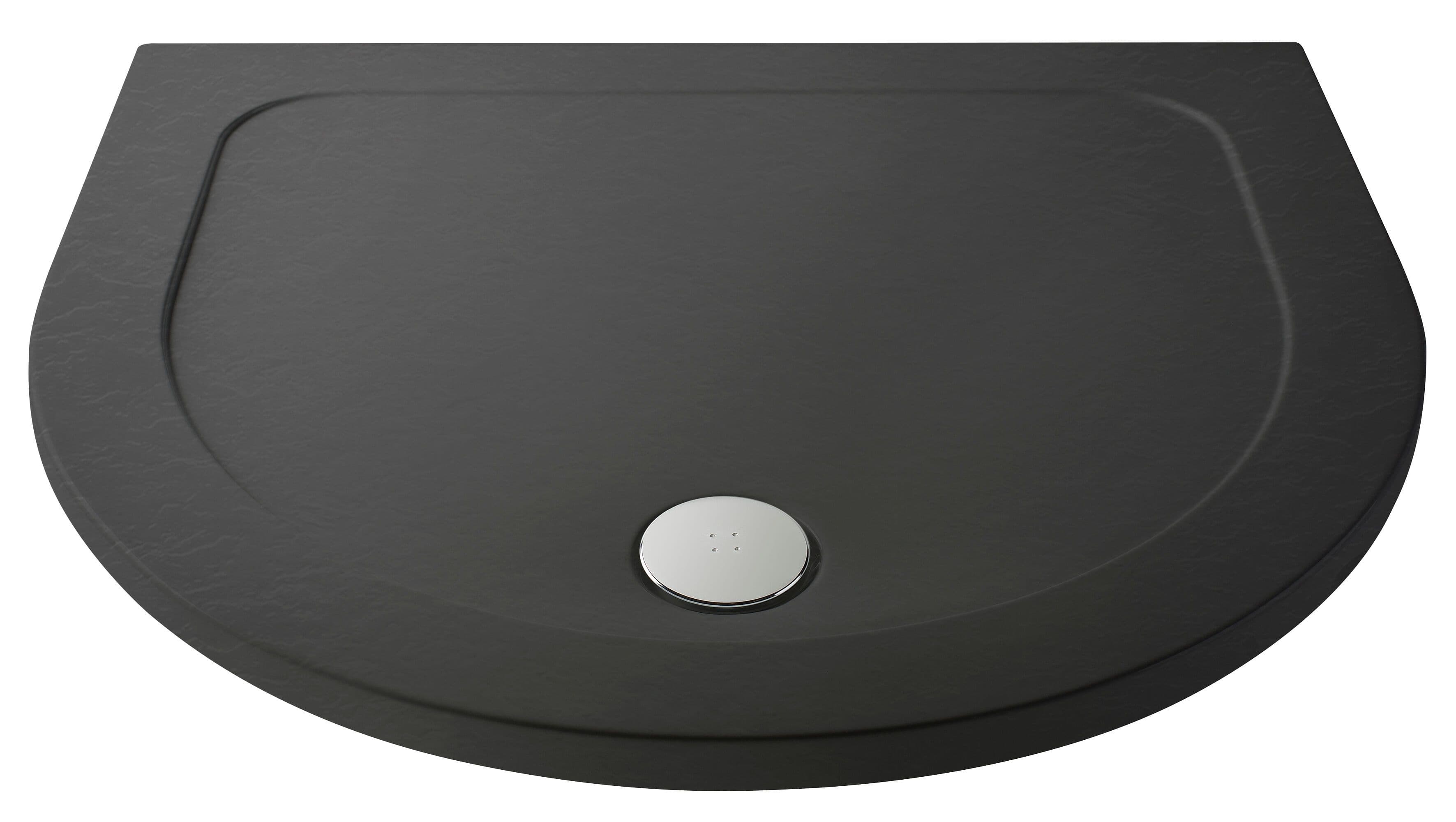 Premium D Shape Shower Tray Slate