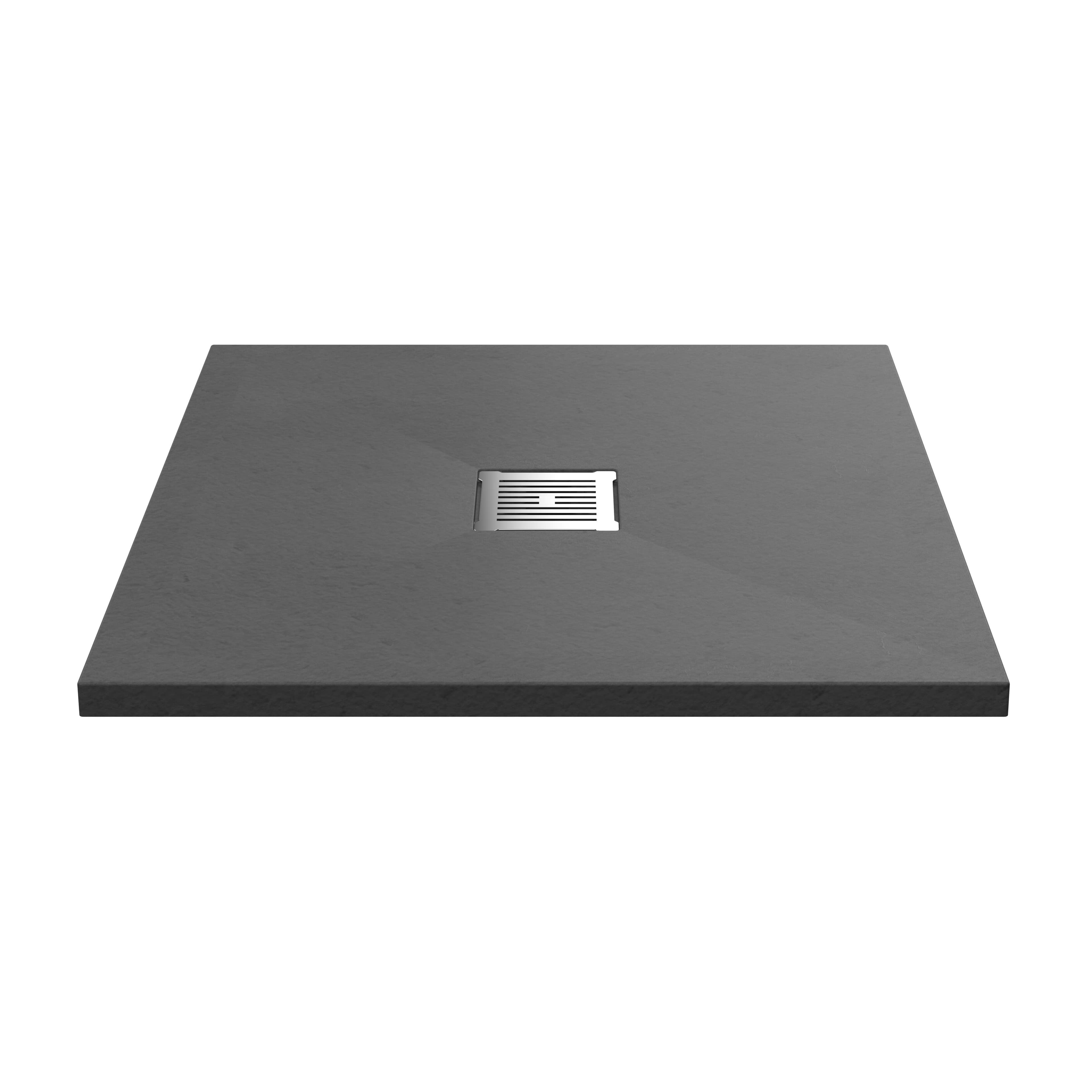 Premium Slimline Square Shower Tray 800mm Slate