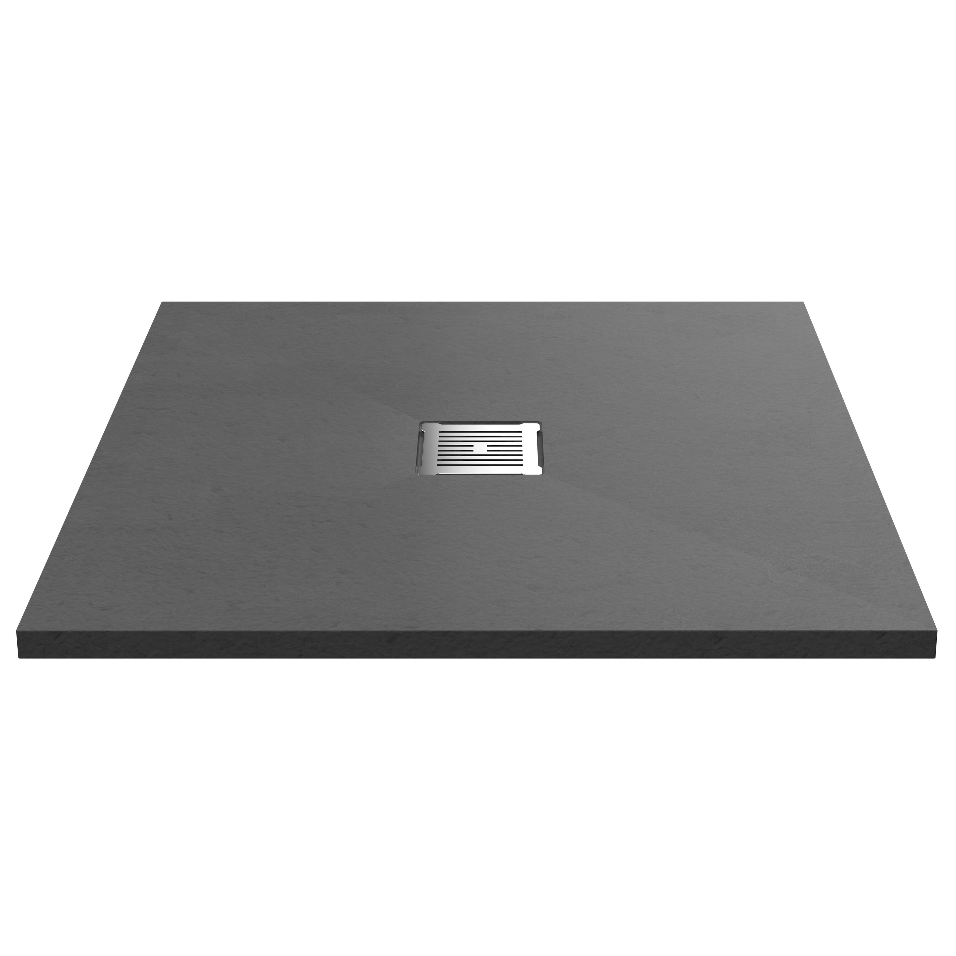 Premium Slimline Square Shower Tray 900mm Slate