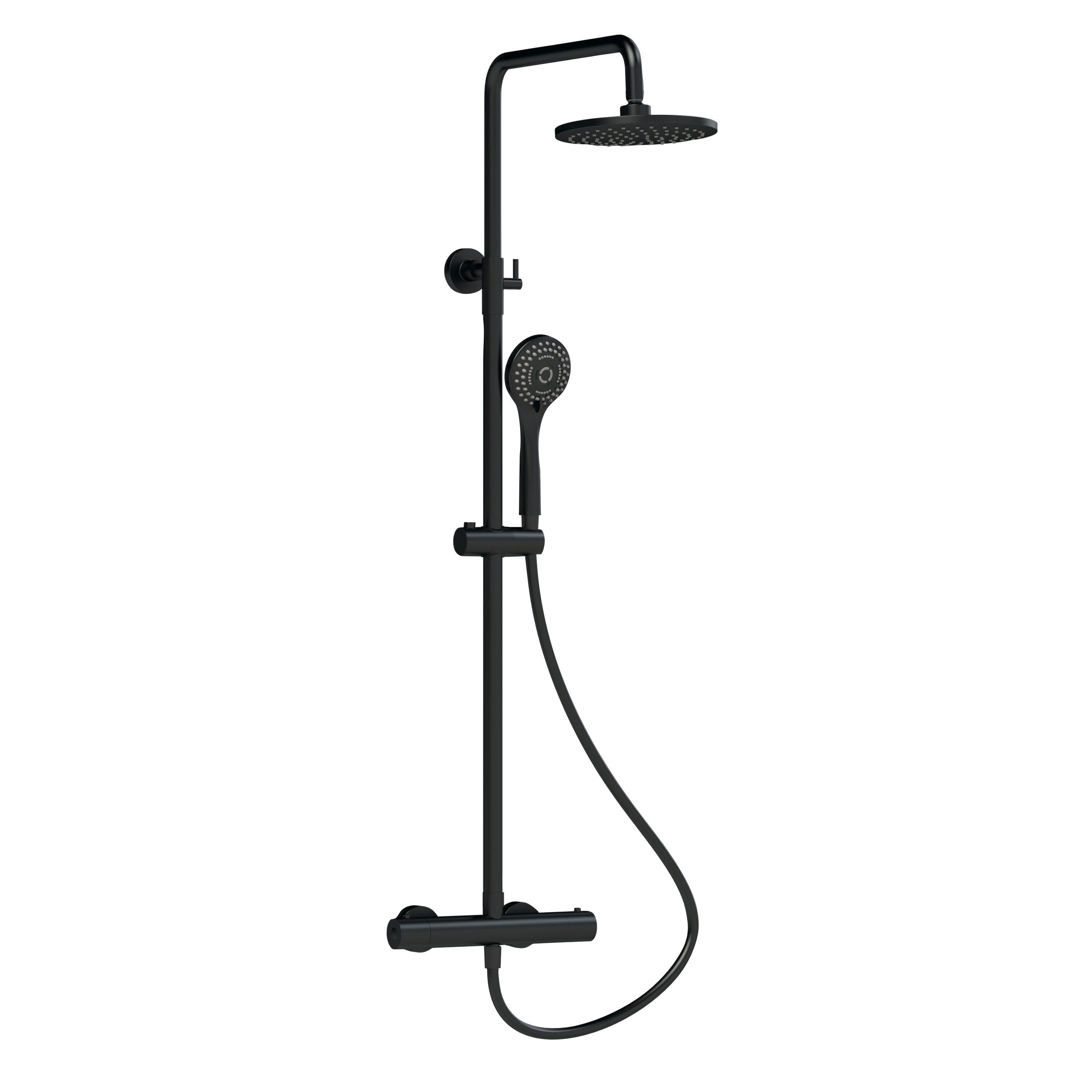 Thermostatic Shower Kit Fixed HeadAdjustable Handset Matt