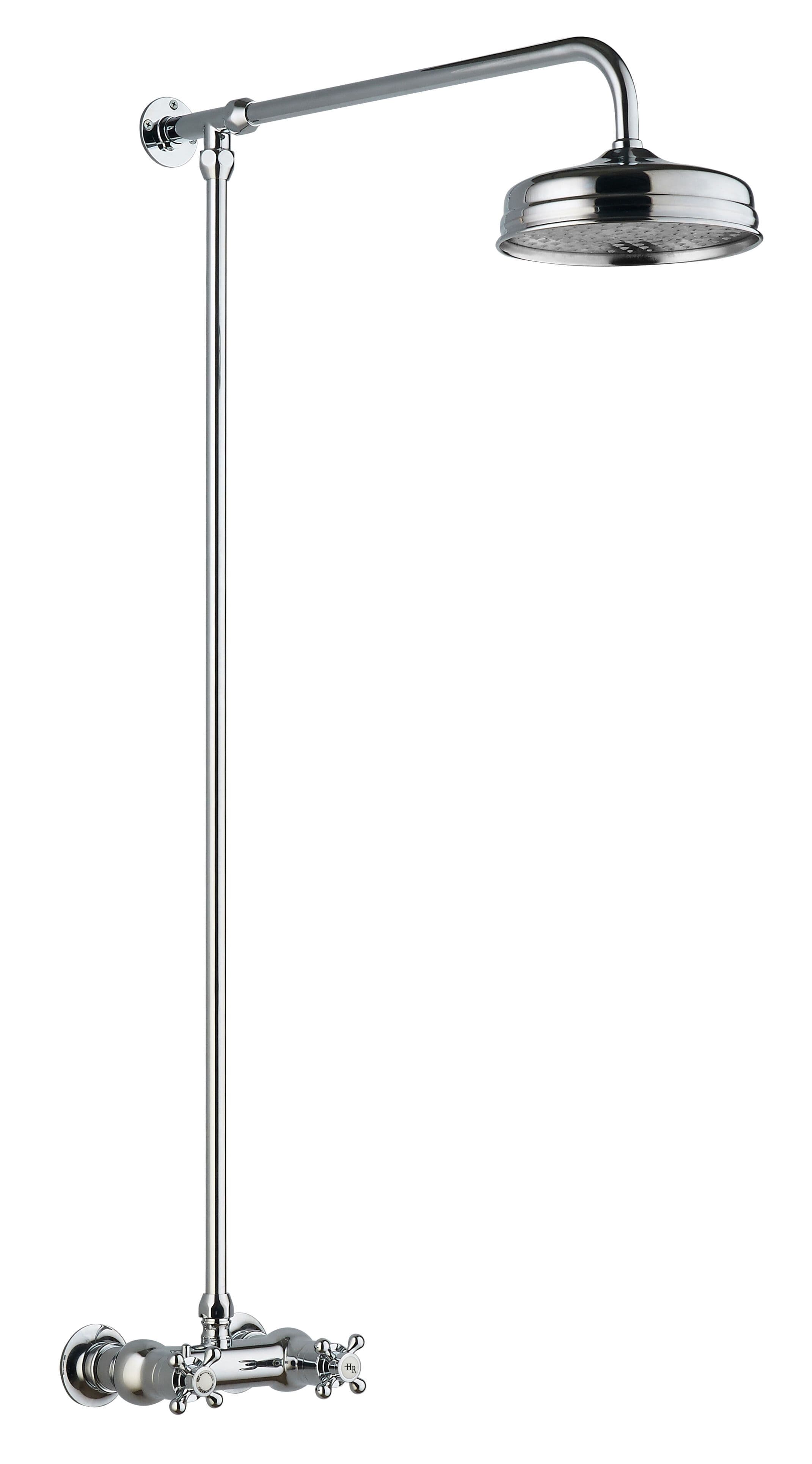 Thermostatic Exposed Shower Valve Rigid Riser Kit Chrome