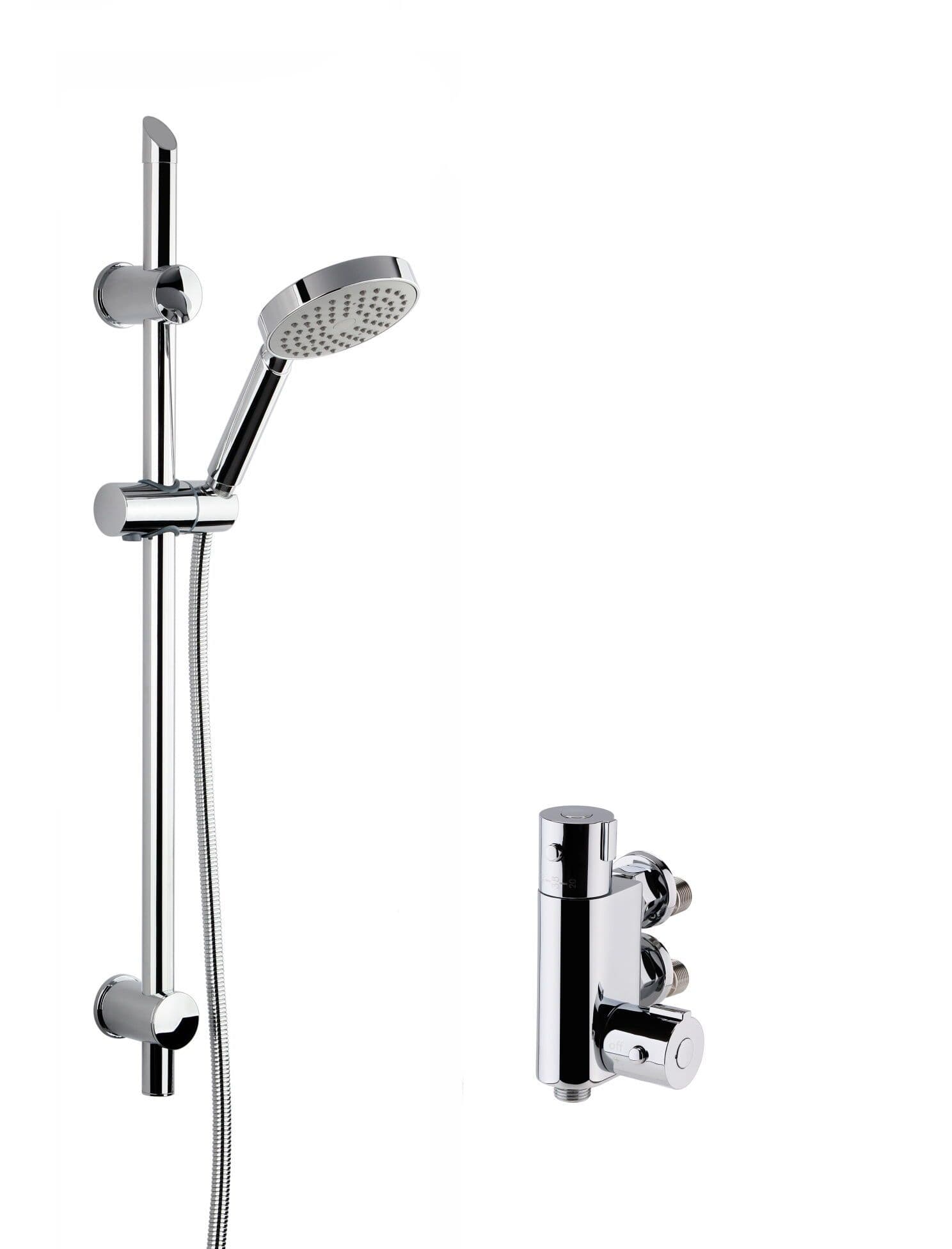 Thermostatic Vertical Bar Valve Single Function Handset Slider Rail