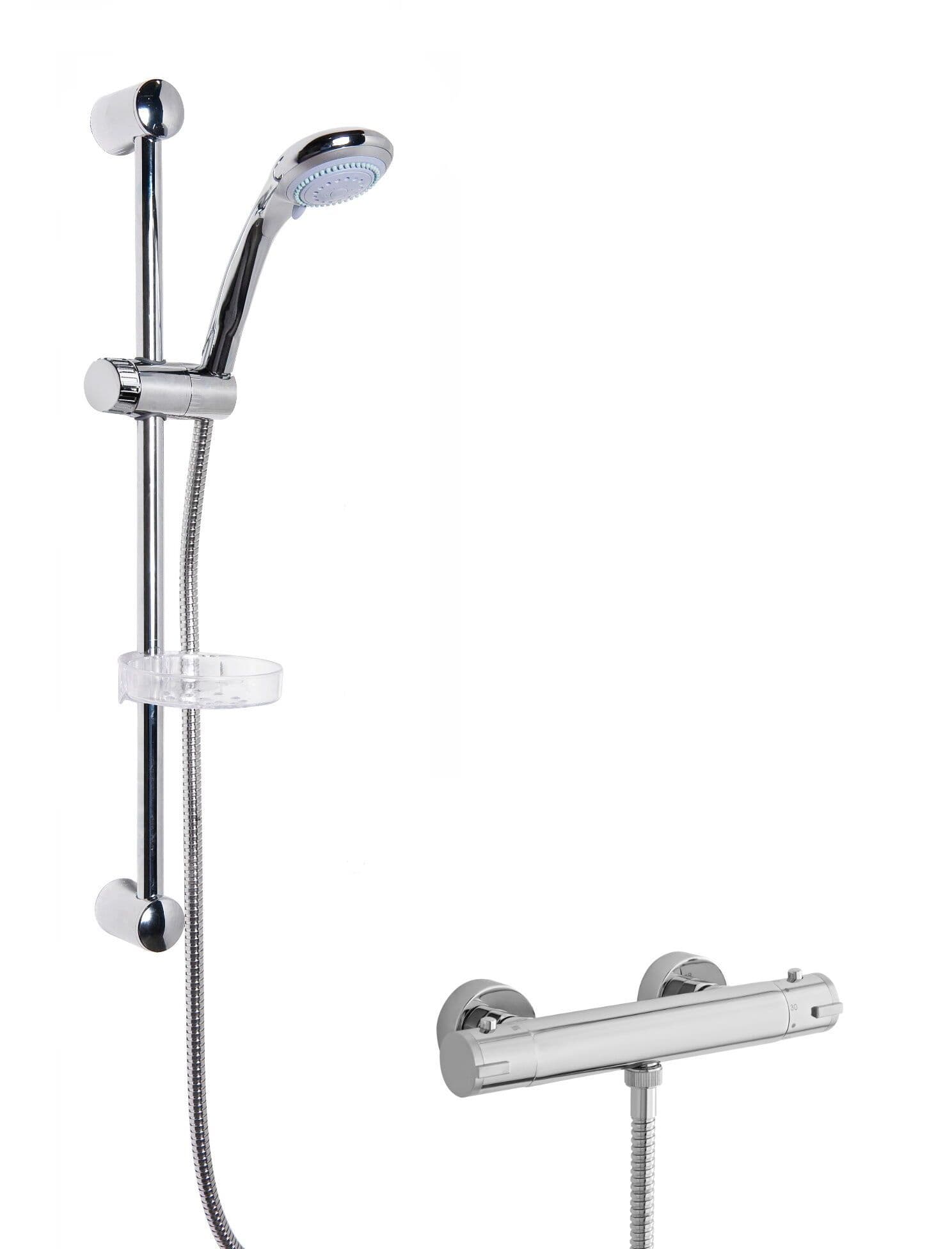 Thermostatic Bar Valve Function Handset Slider Rail Kit Shower