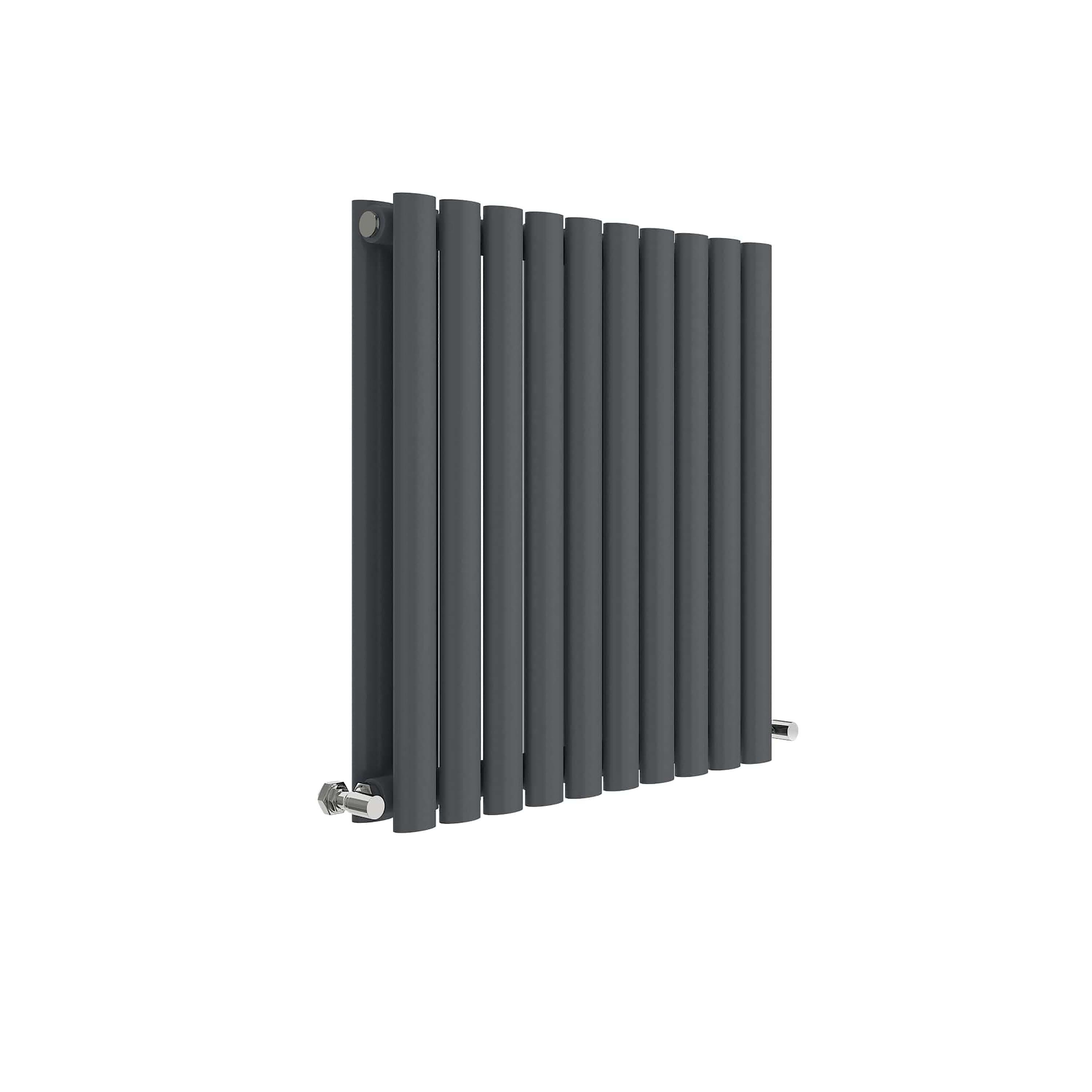 Horizontal Double Panel Radiator 2209 BTU Anthracite 600 x 586mm