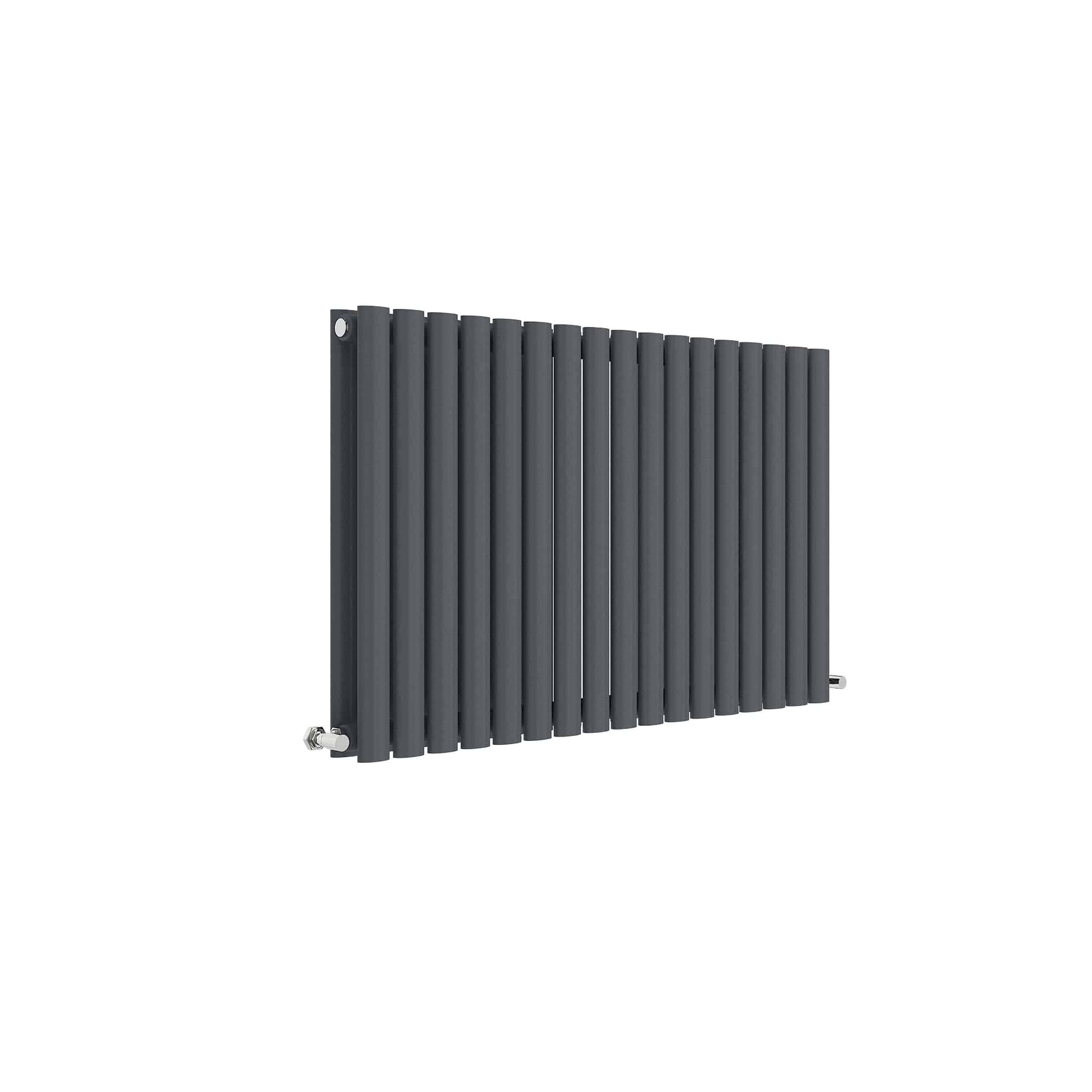 Horizontal Double Panel Radiator 3755 BTU Anthracite 600 x 992mm