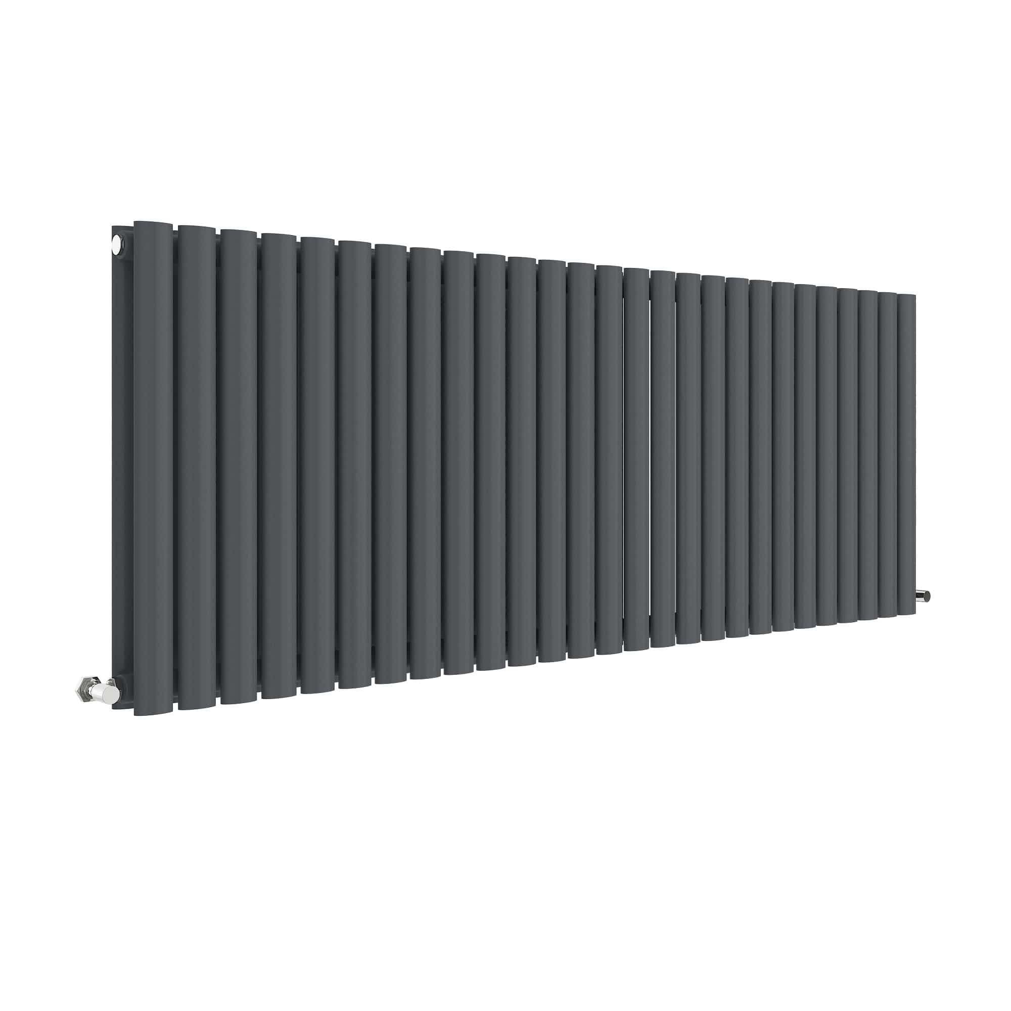 Horizontal Double Panel Radiator 5963 BTU Anthracite 600mm x 1572mm