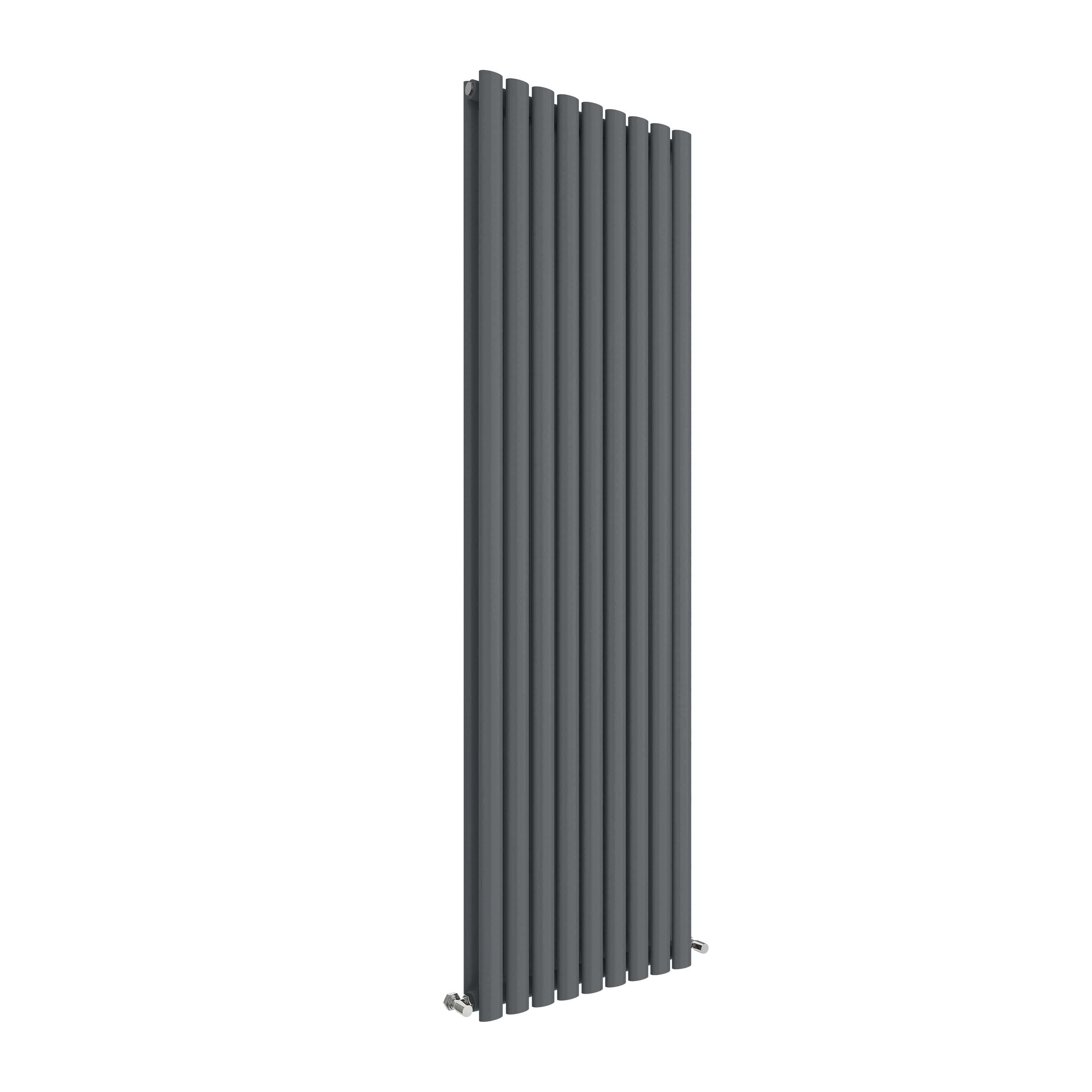 Vertical Double Panel Radiator 5457 BTU Anthracite 1800 x 528mm