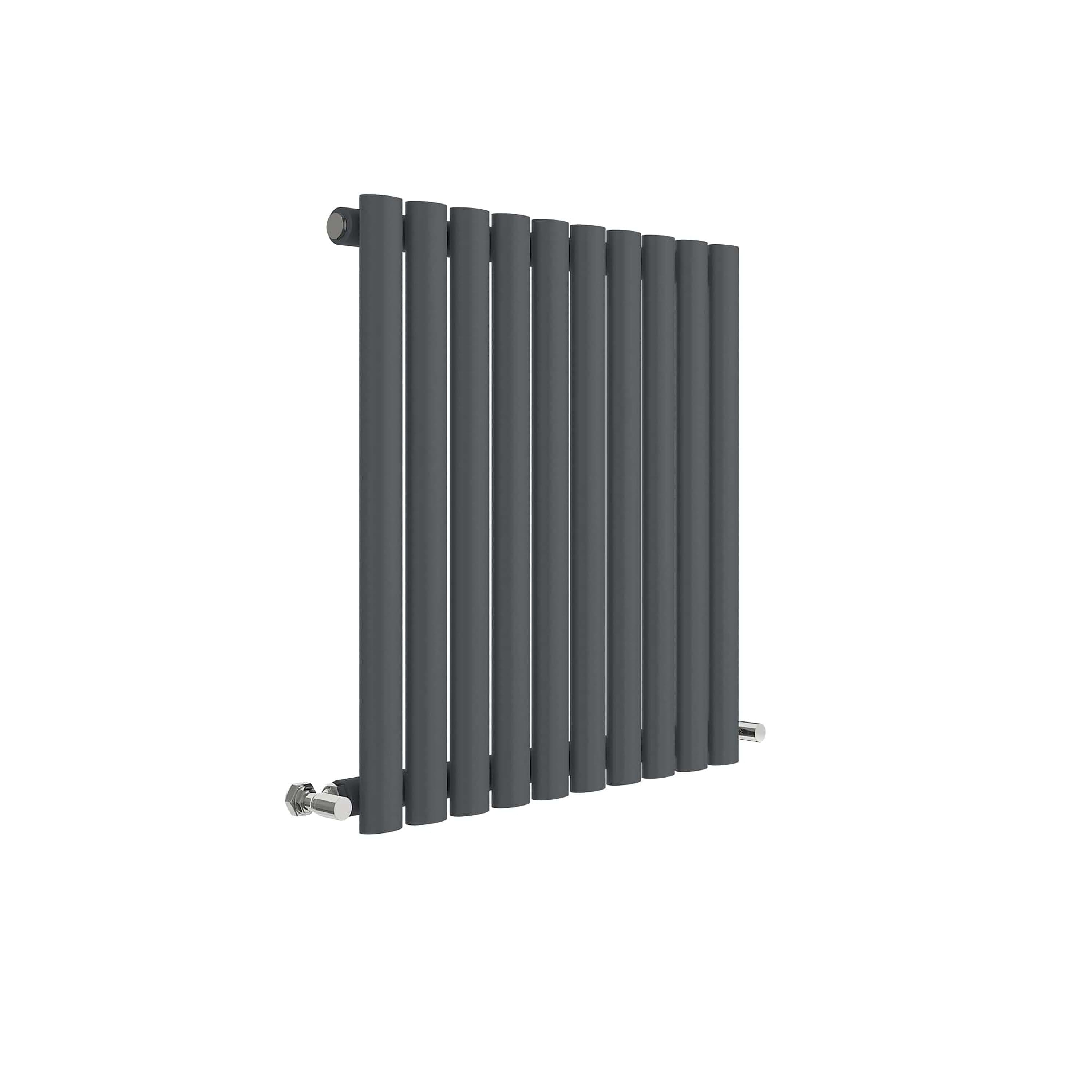 Horizontal Single Panel Radiator 1477 BTU Anthracite 600 x 586mm