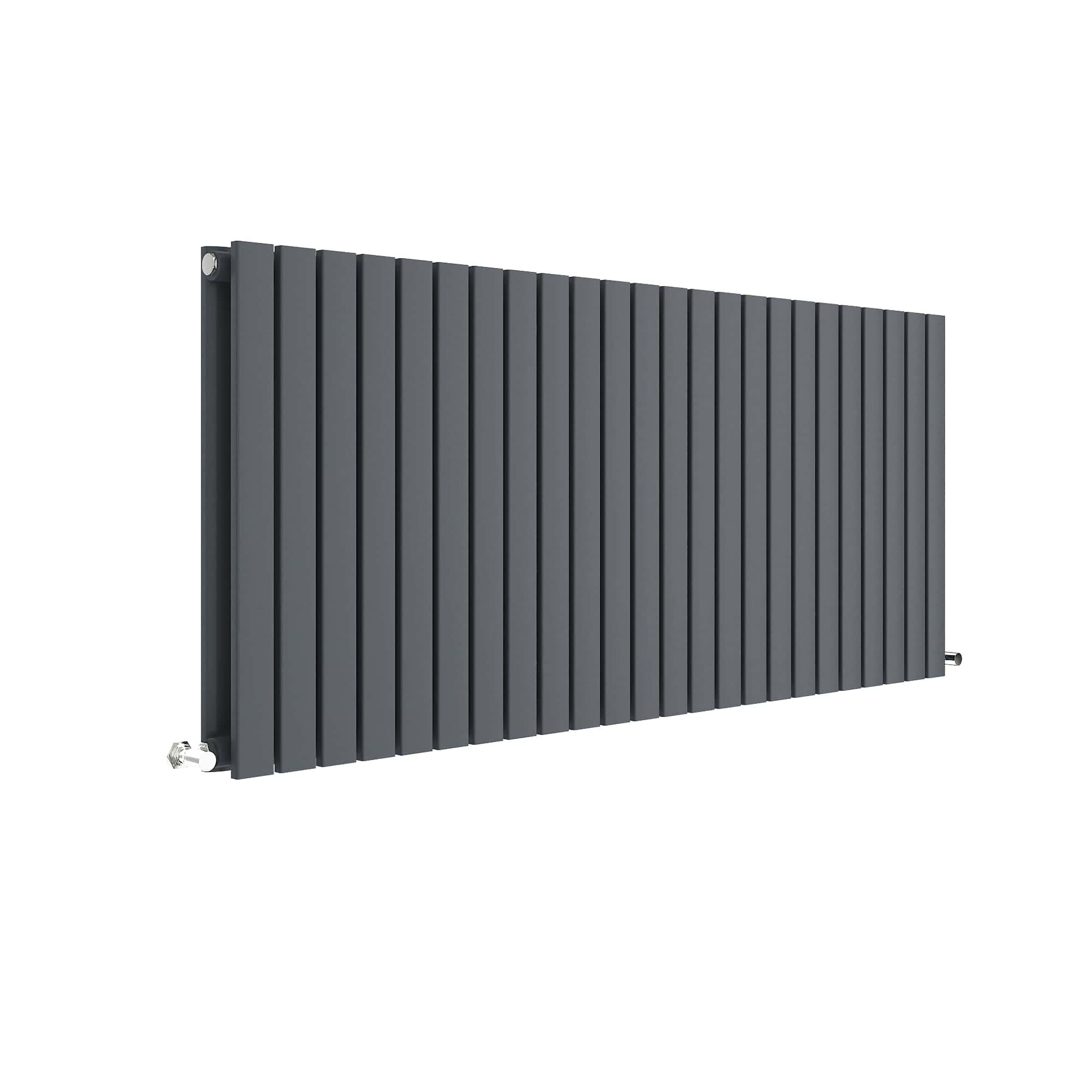 Horizontal Double Panel Radiator 4968 BTU Anthracite 600x 1398mm