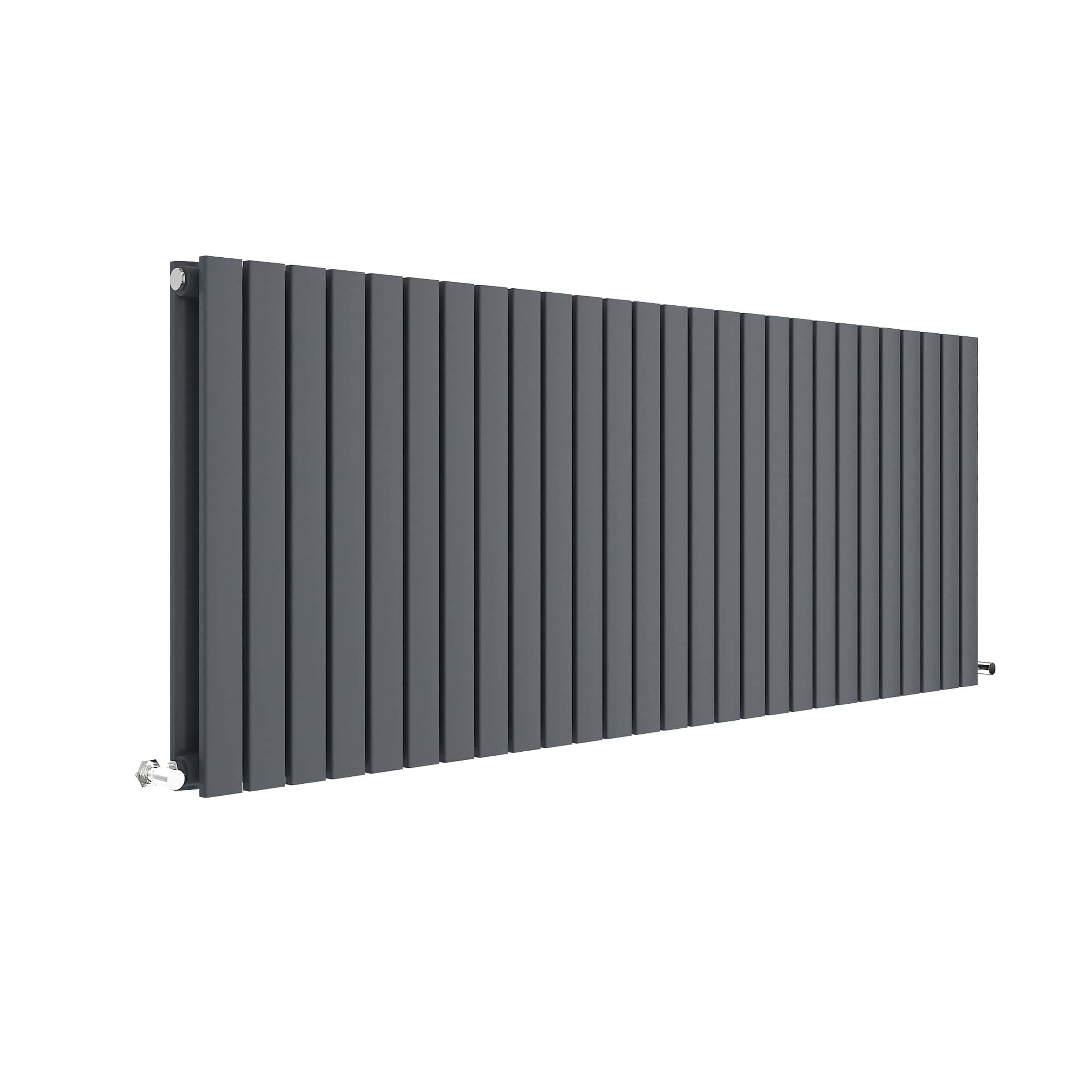 Horizontal Double Panel Radiator 5589 BTU Anthracite 600x 1572mm