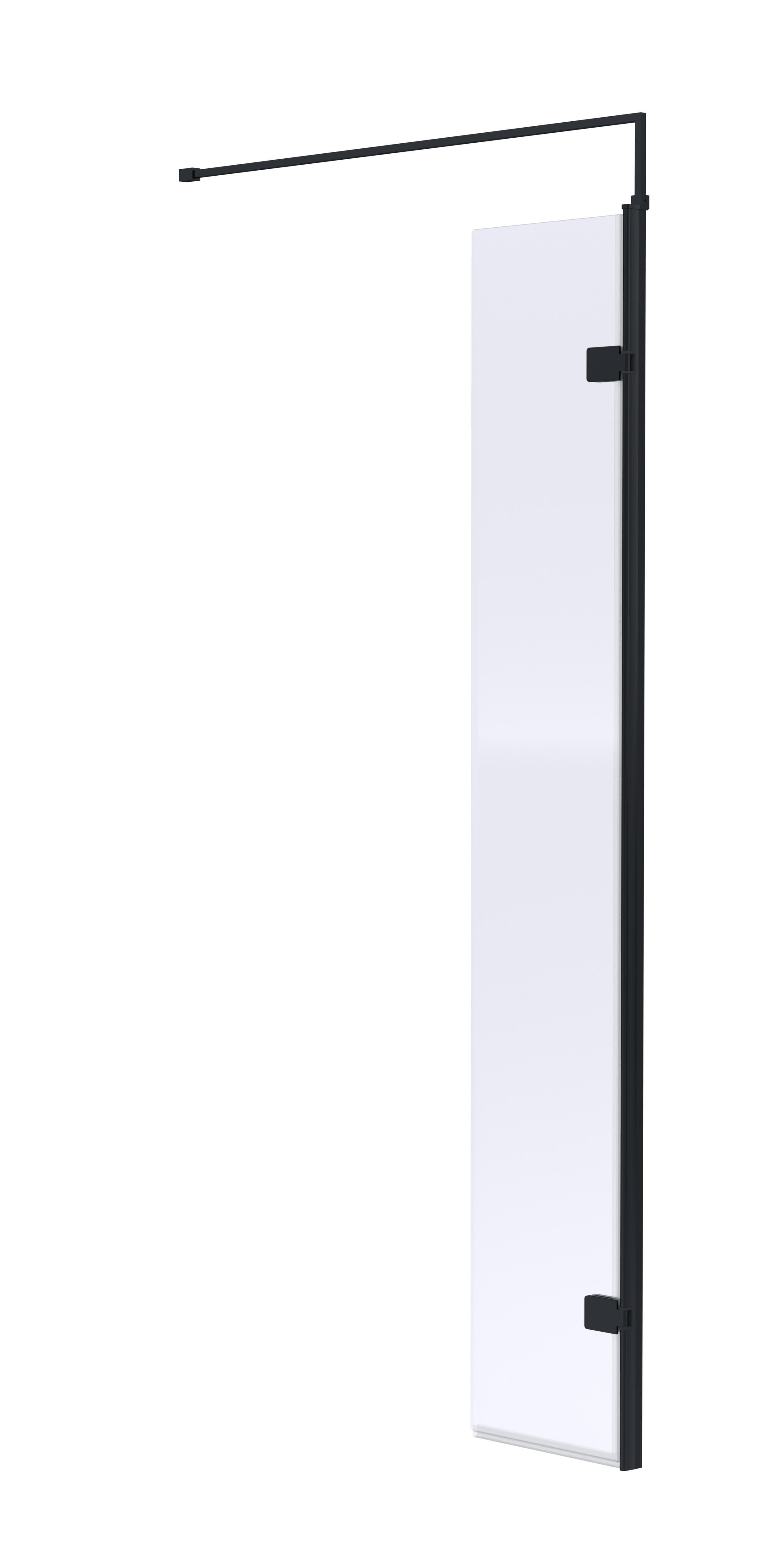 8mm Safety Glass Hinged Return Screen Support Bar 300x1850mm
