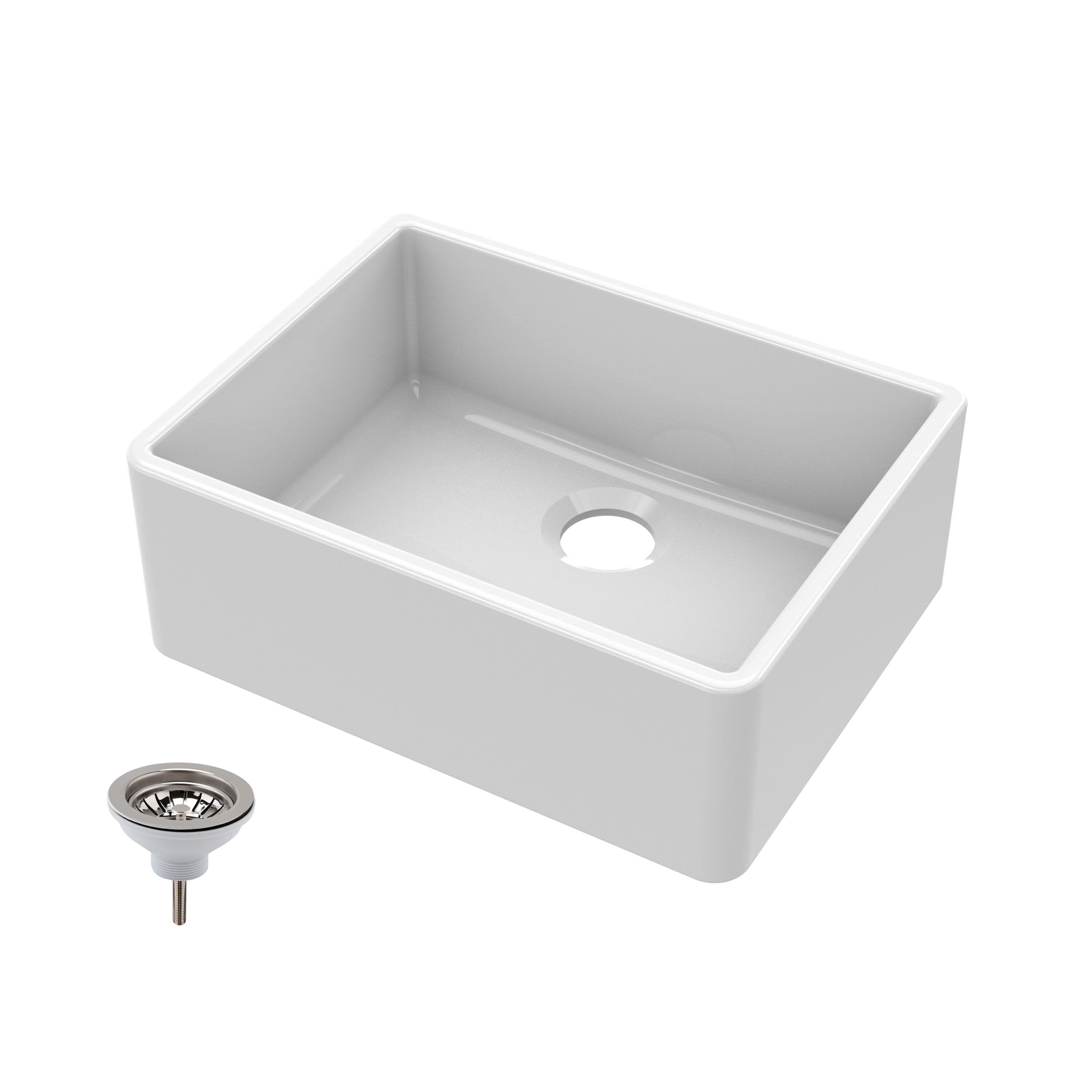 1 Bowl Fireclay Butler Sink Central Waste 595x450x220mm
