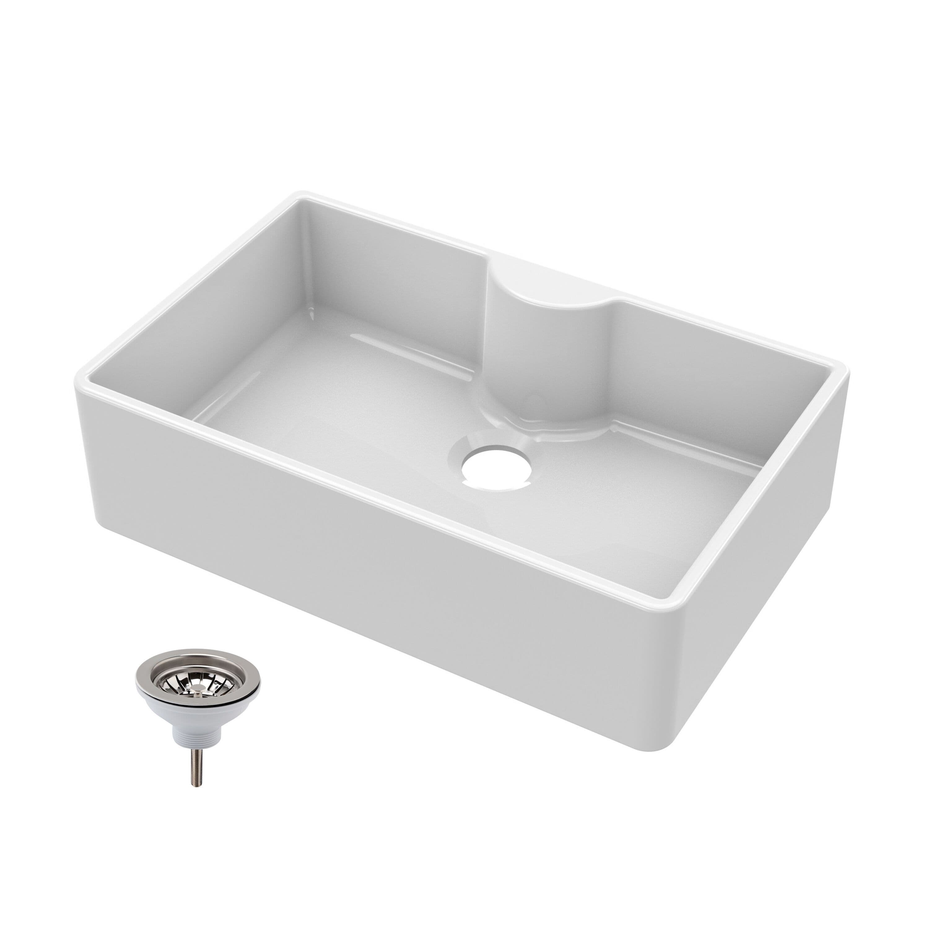 1 Bowl Fireclay Butler Sink Tap Ledge Waste 795x500x220mm