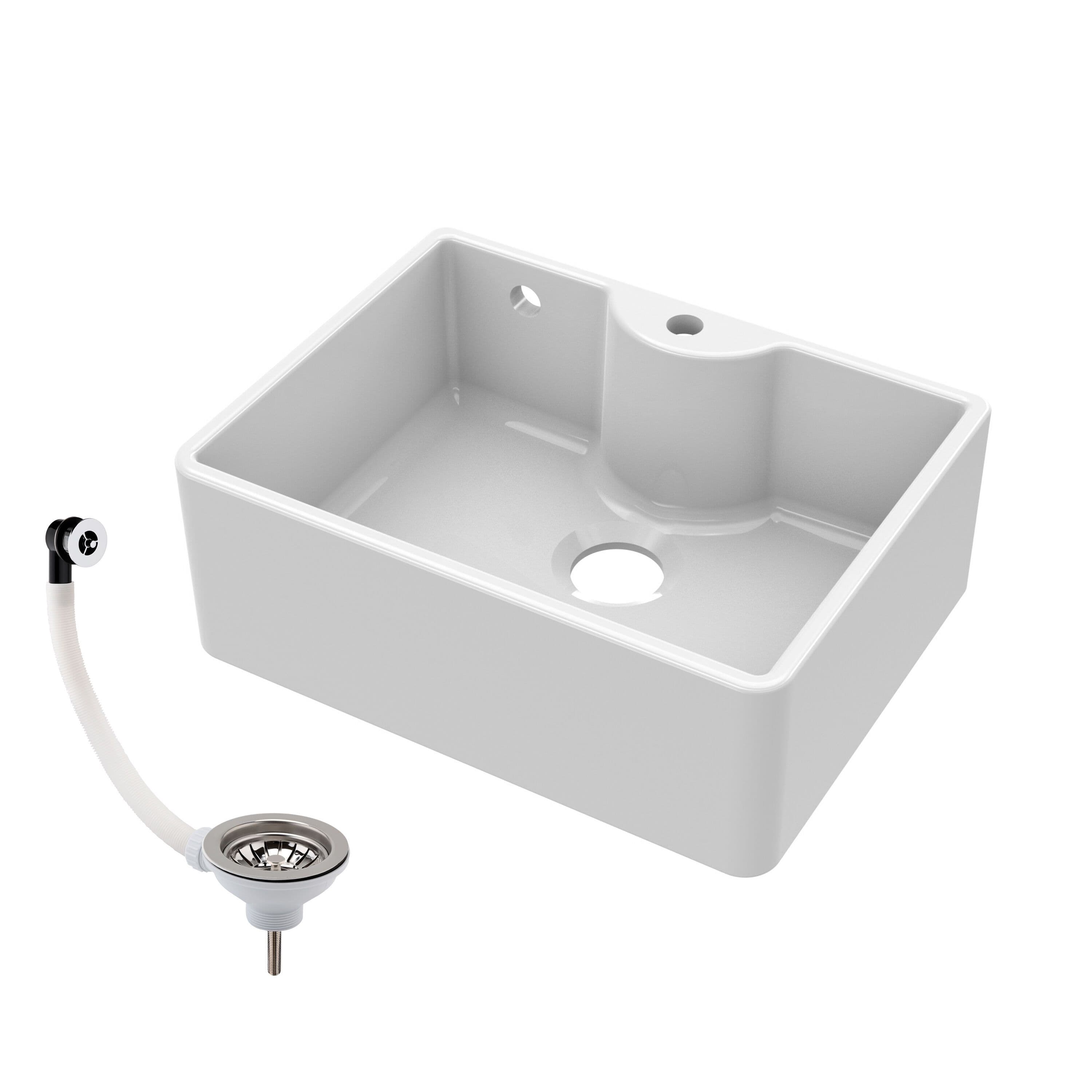1 Bowl Fireclay Butler Sink Waste 595x450x220mm