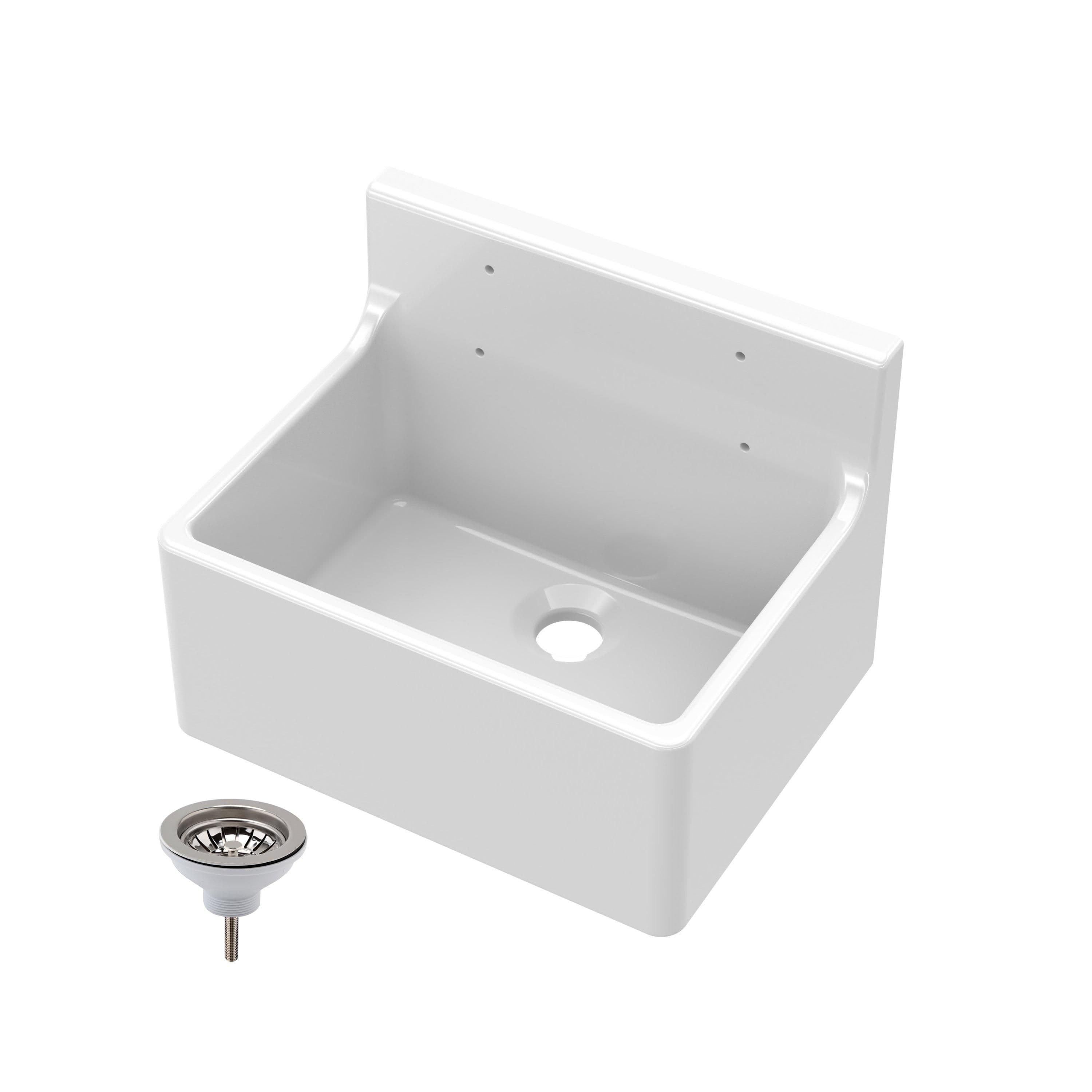 1 Bowl Fireclay Cleaner Sink Grid x 382mm x 393mm Waste 515mm
