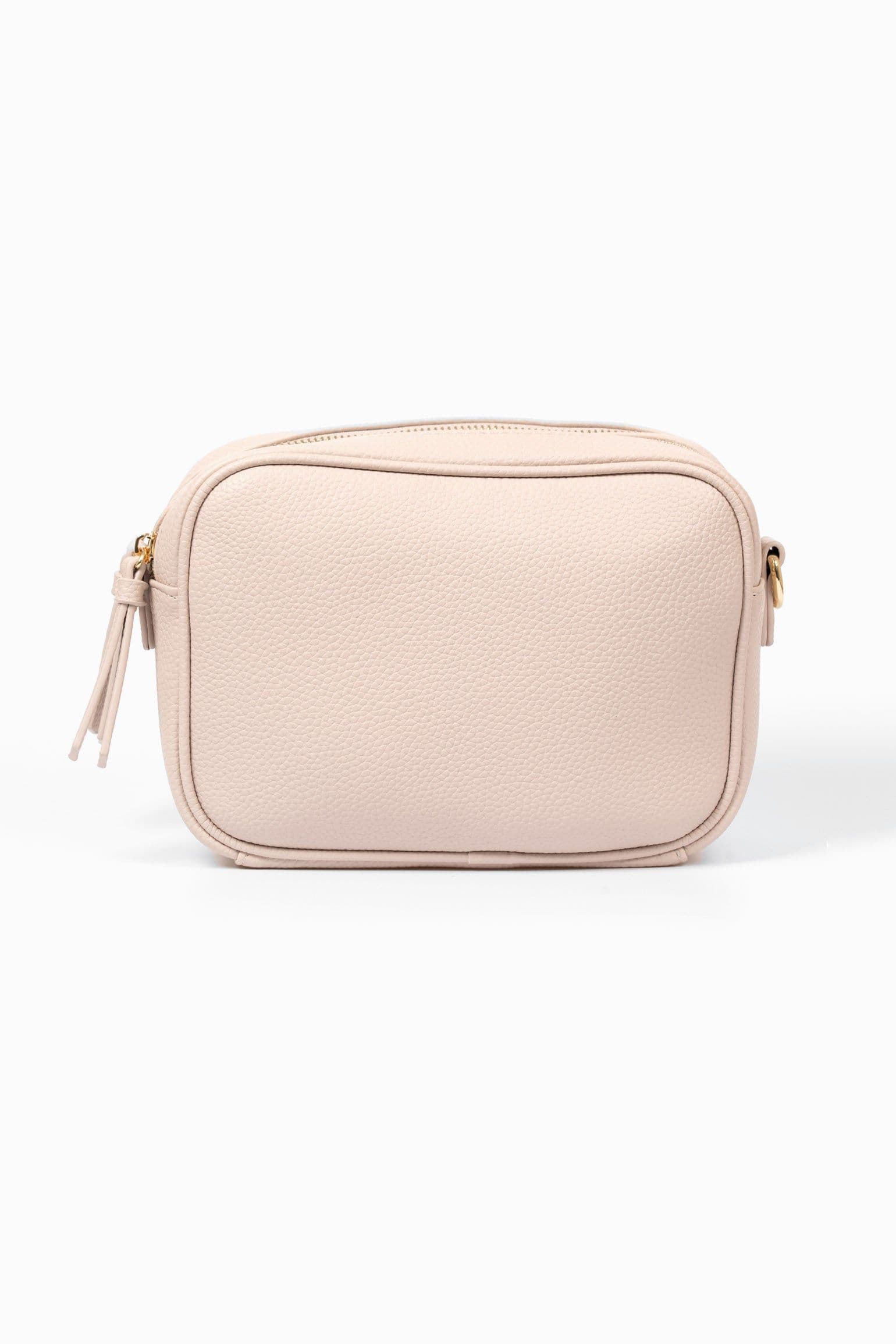 Willa Crossbody Bag Nude Pebbled Faux Leather