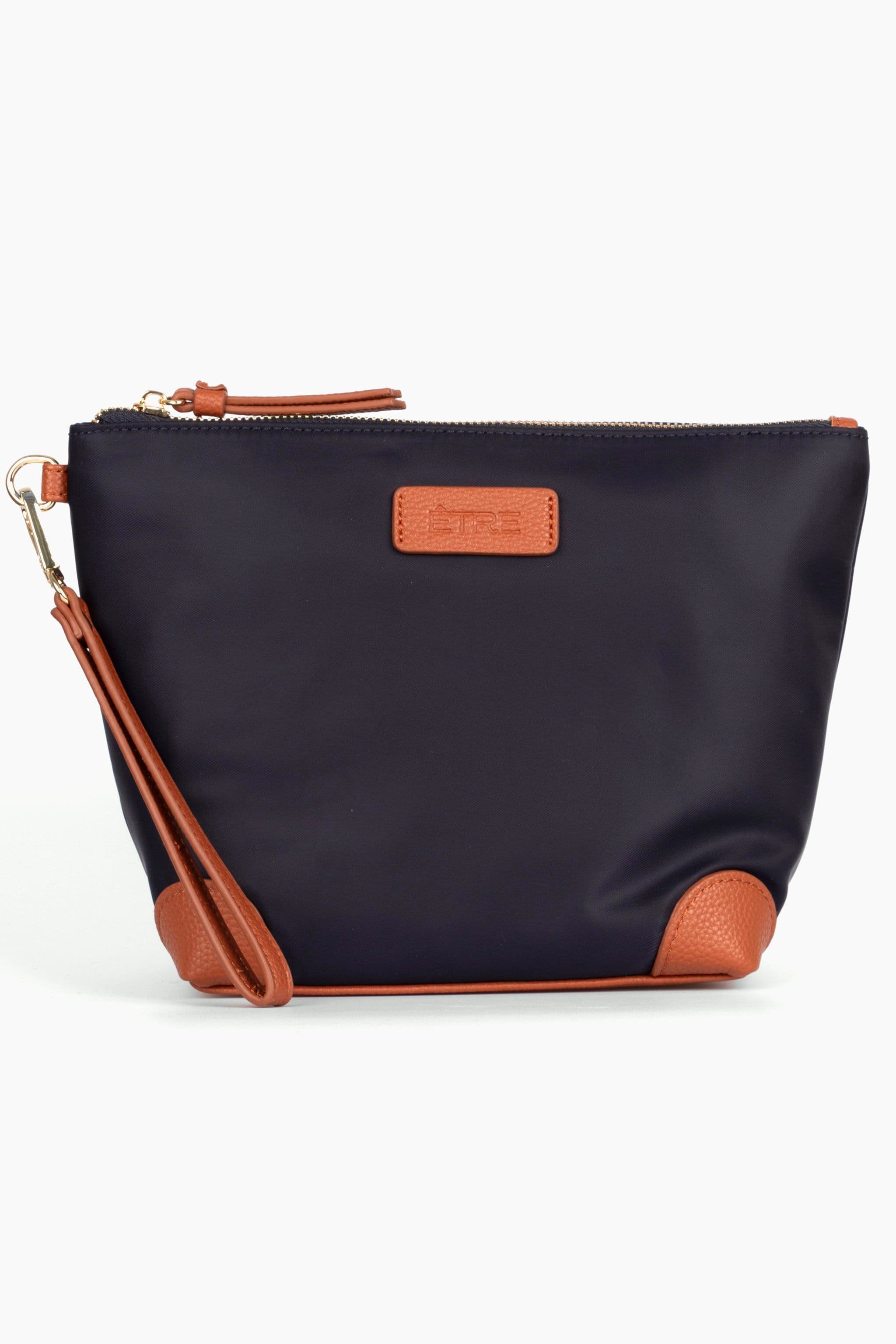 Wren Vanity Bag Navy Blue Nylon PU