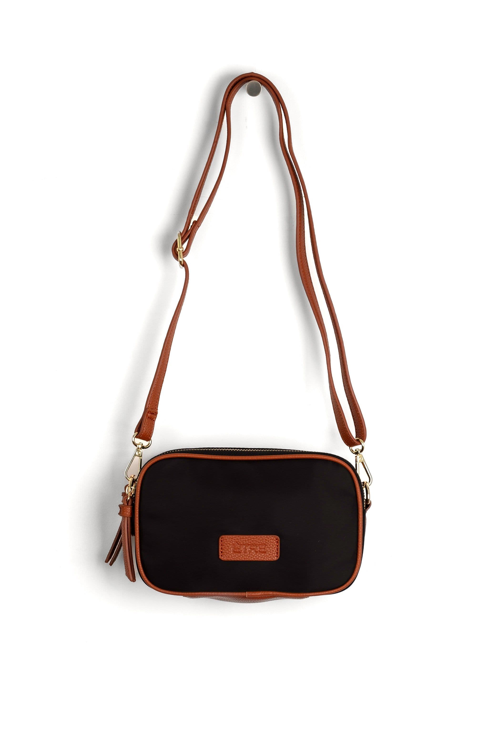 Ripley Crossbody Camera Bag Black Nylon PU