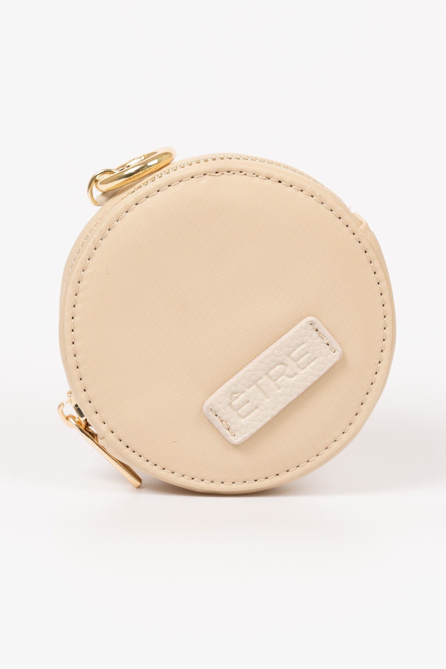 Finley Round Coin Purse Cream Nylon