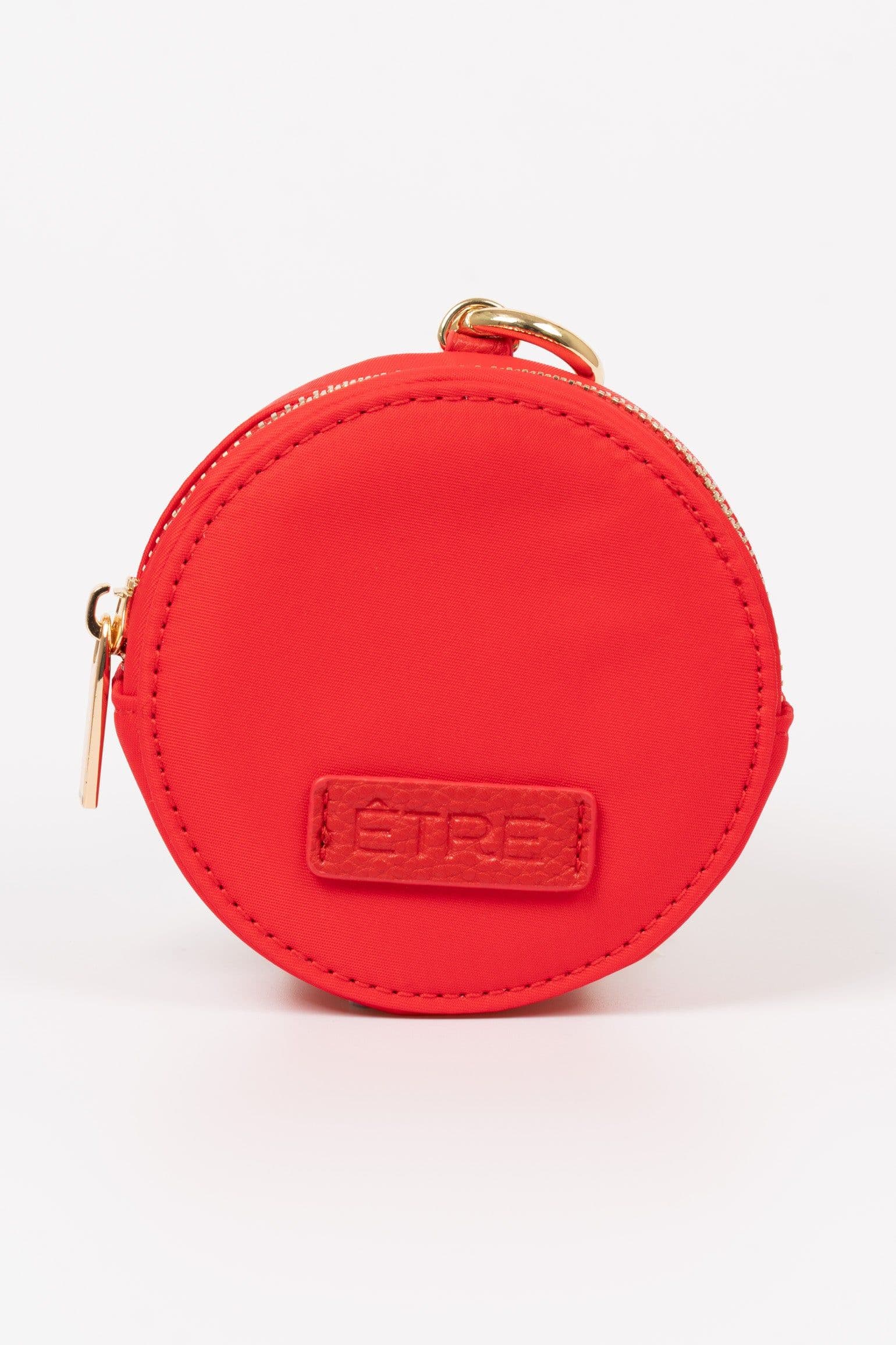 Finley Round Coin Purse Red Nylon