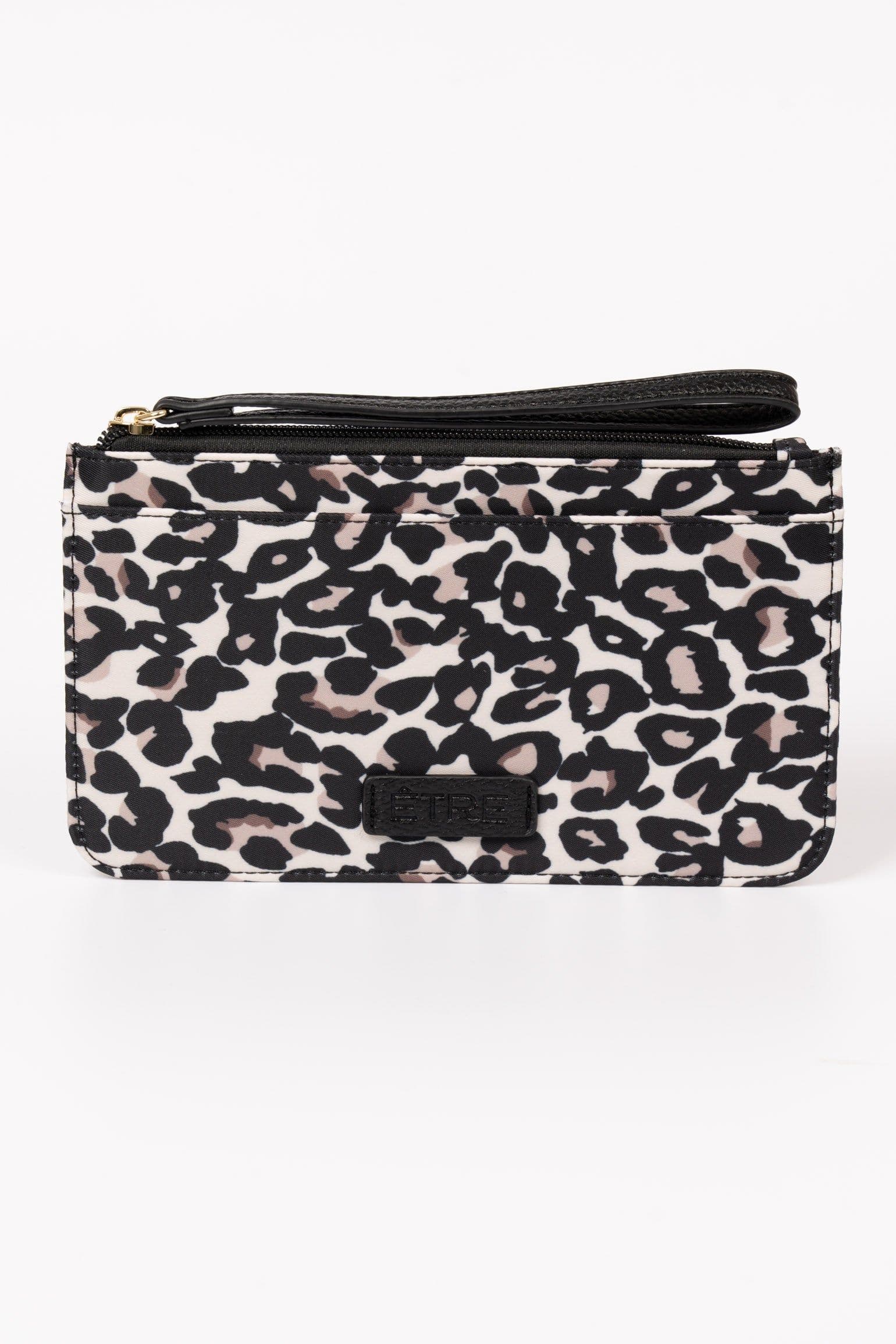 Tate Passport Holder Clutch Wallet Leopard Print Nylon