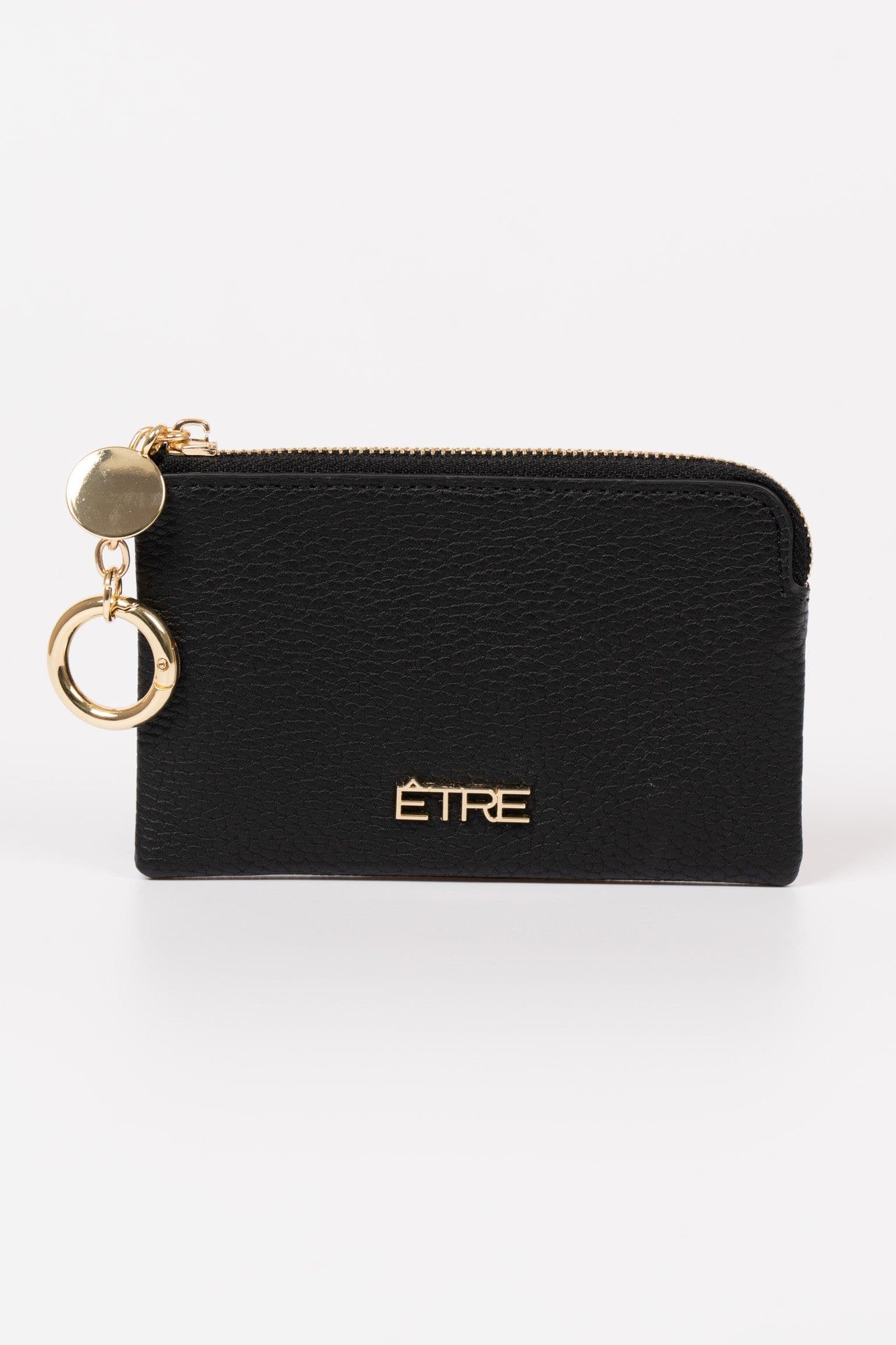 Arlo Small Coin Purse Black Faux Leather