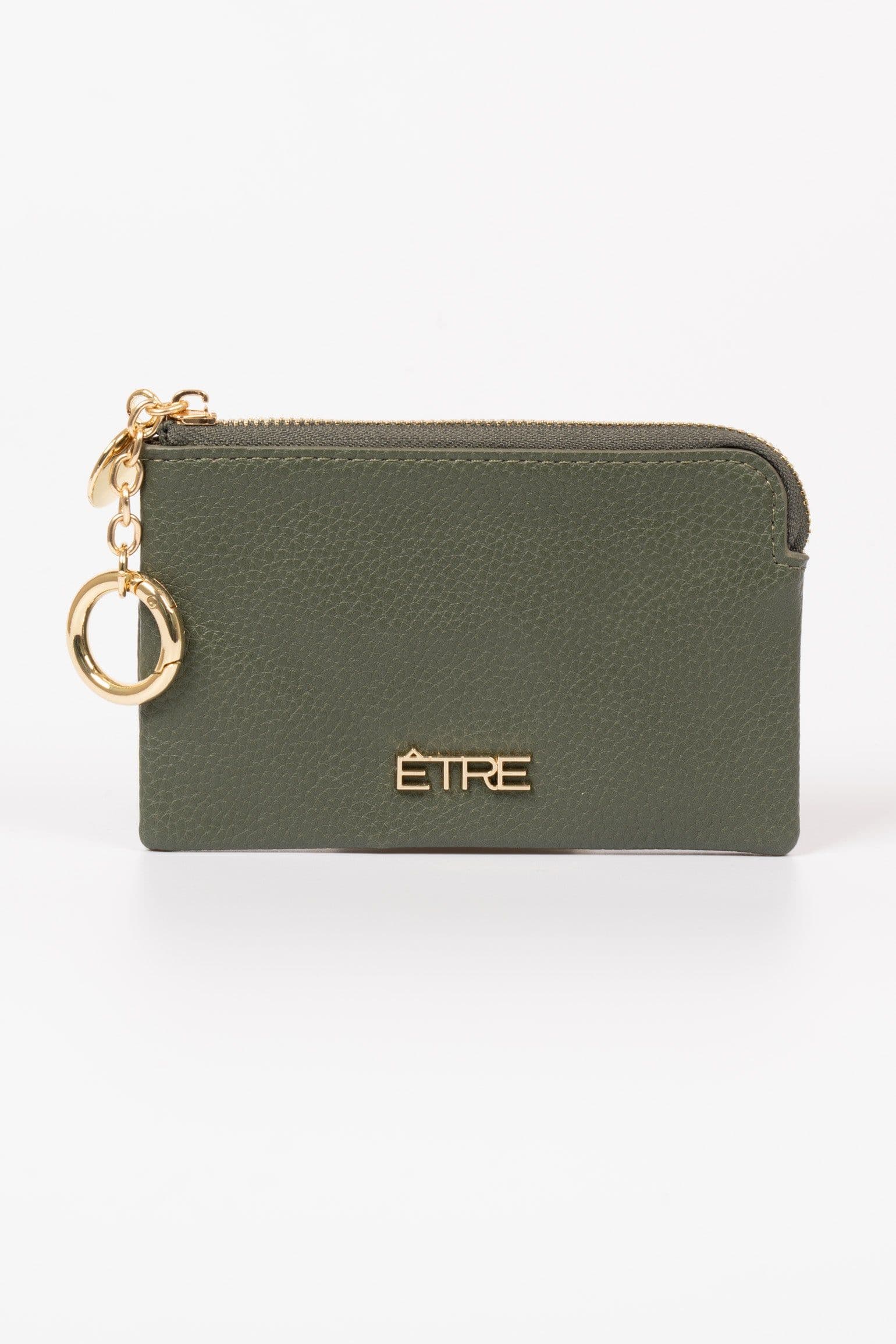 Arlo Small Coin Purse Khaki Faux Leather