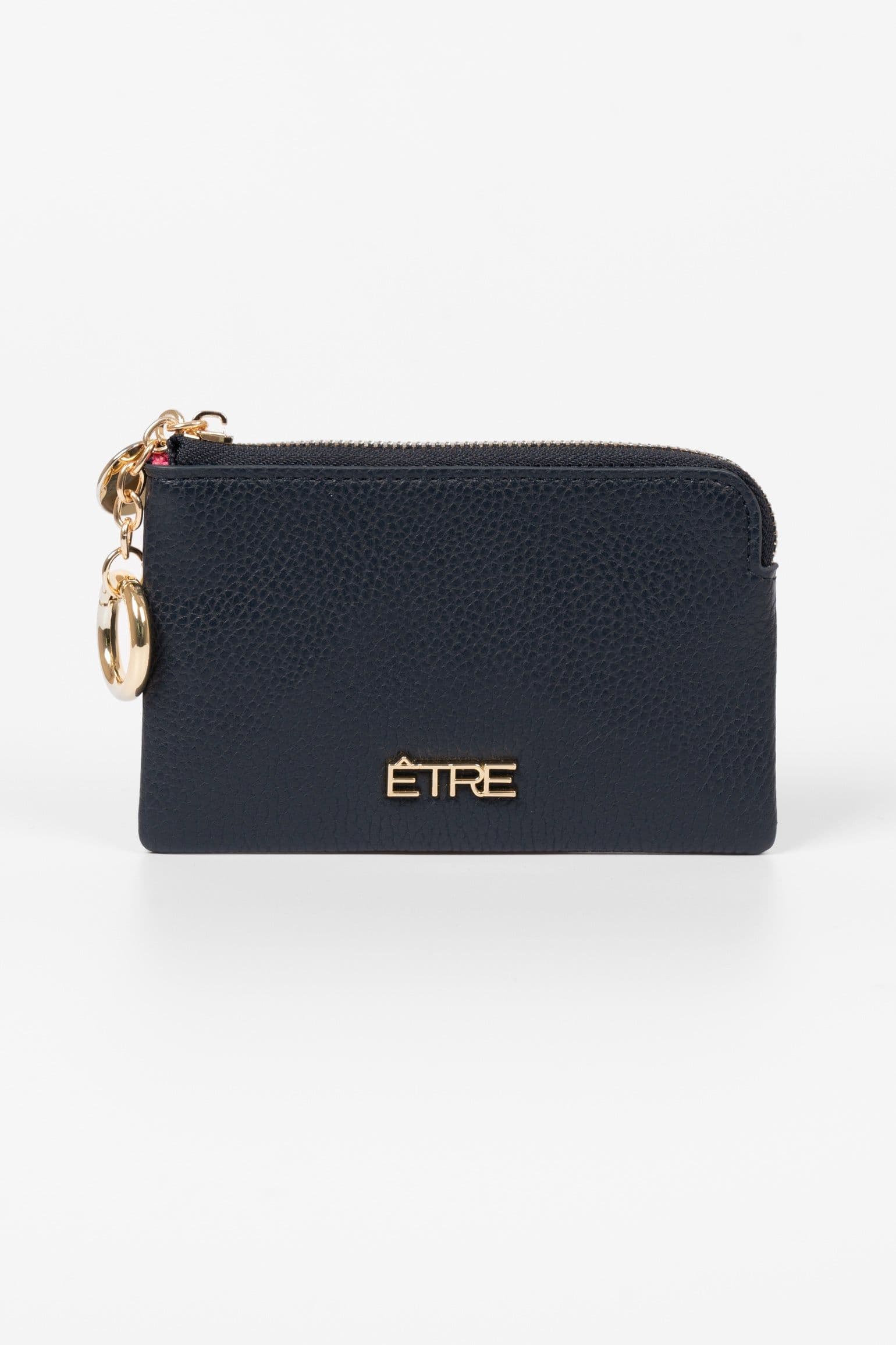 Arlo Small Coin Purse Navy Blue Faux Leather