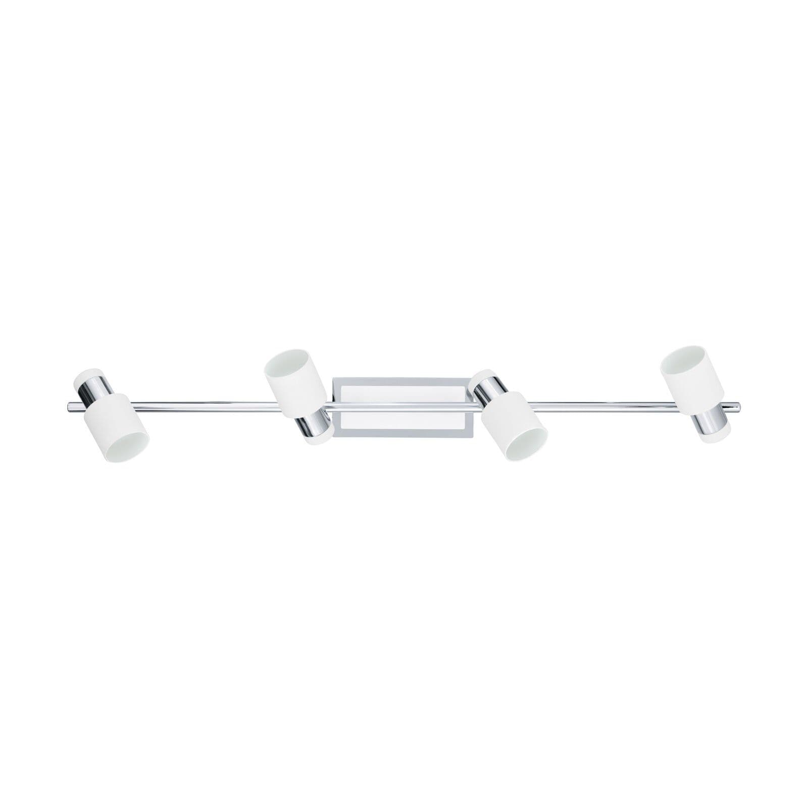 Wall Light 4 Spots Chrome Plated & Steel Bulb GU10 4x5W Included