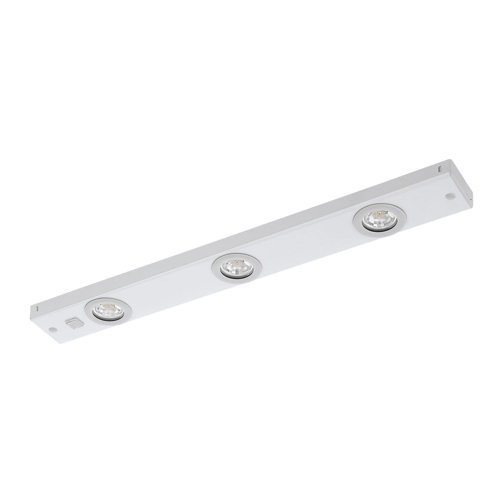 Flush Ceiling Light Steel Rocker Switch Bulb LED 3x2.3W Included