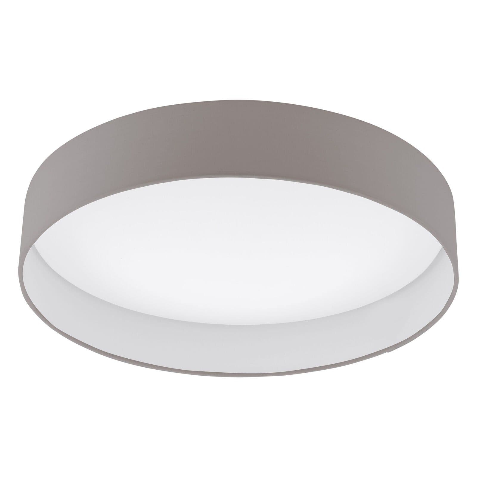 Flush Ceiling Light Shade Taupe Fabric Bulb LED 24W Included