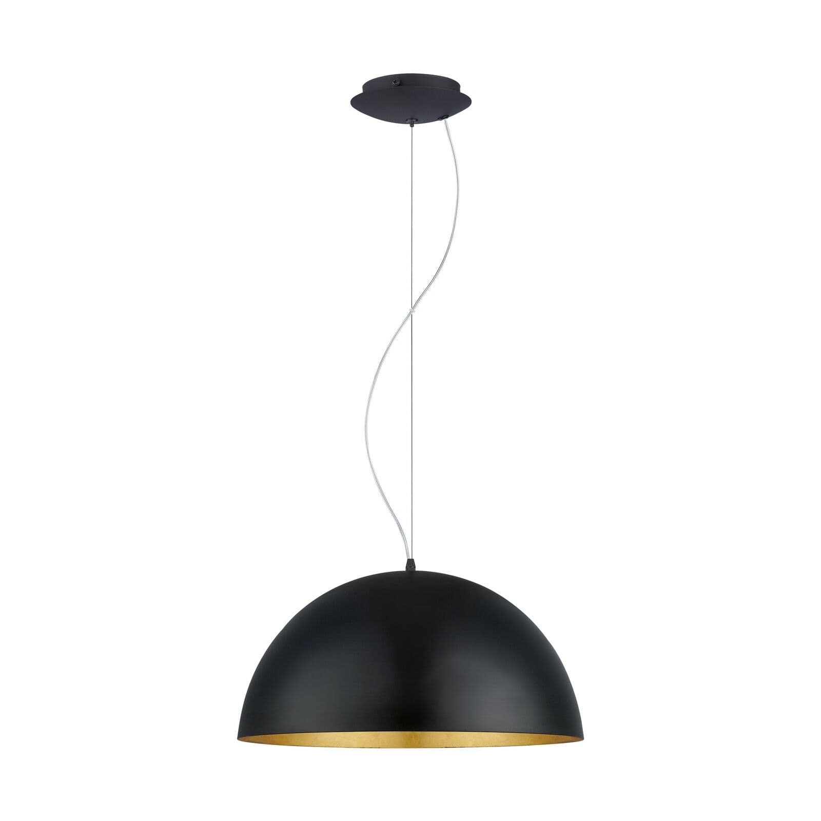 Pendant Ceiling Light Outer Gold Inner Shade Bulb E27 60W