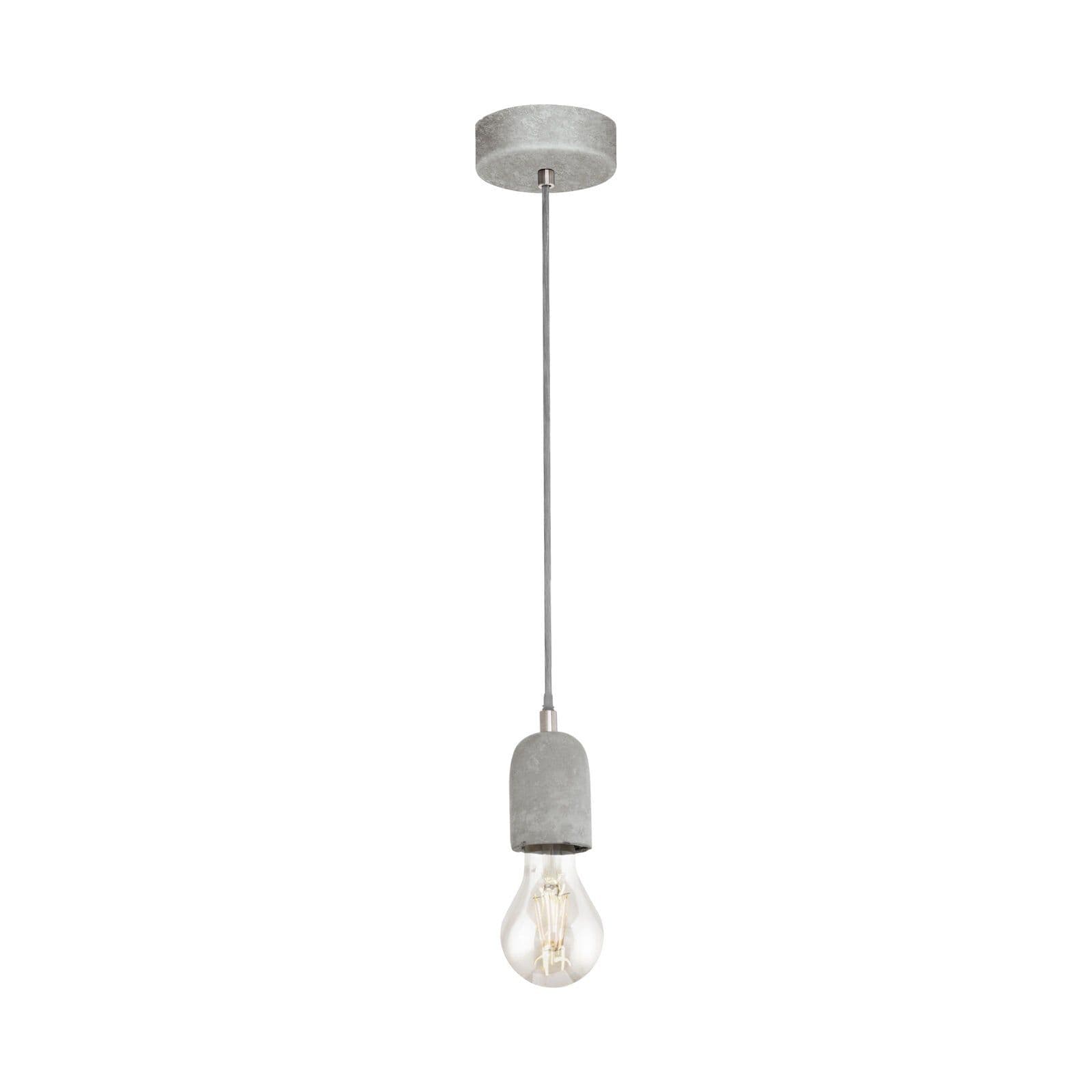 Pendant Ceiling Light Steel Rose Concrete Shade Elegant Bulb E27 1x60W