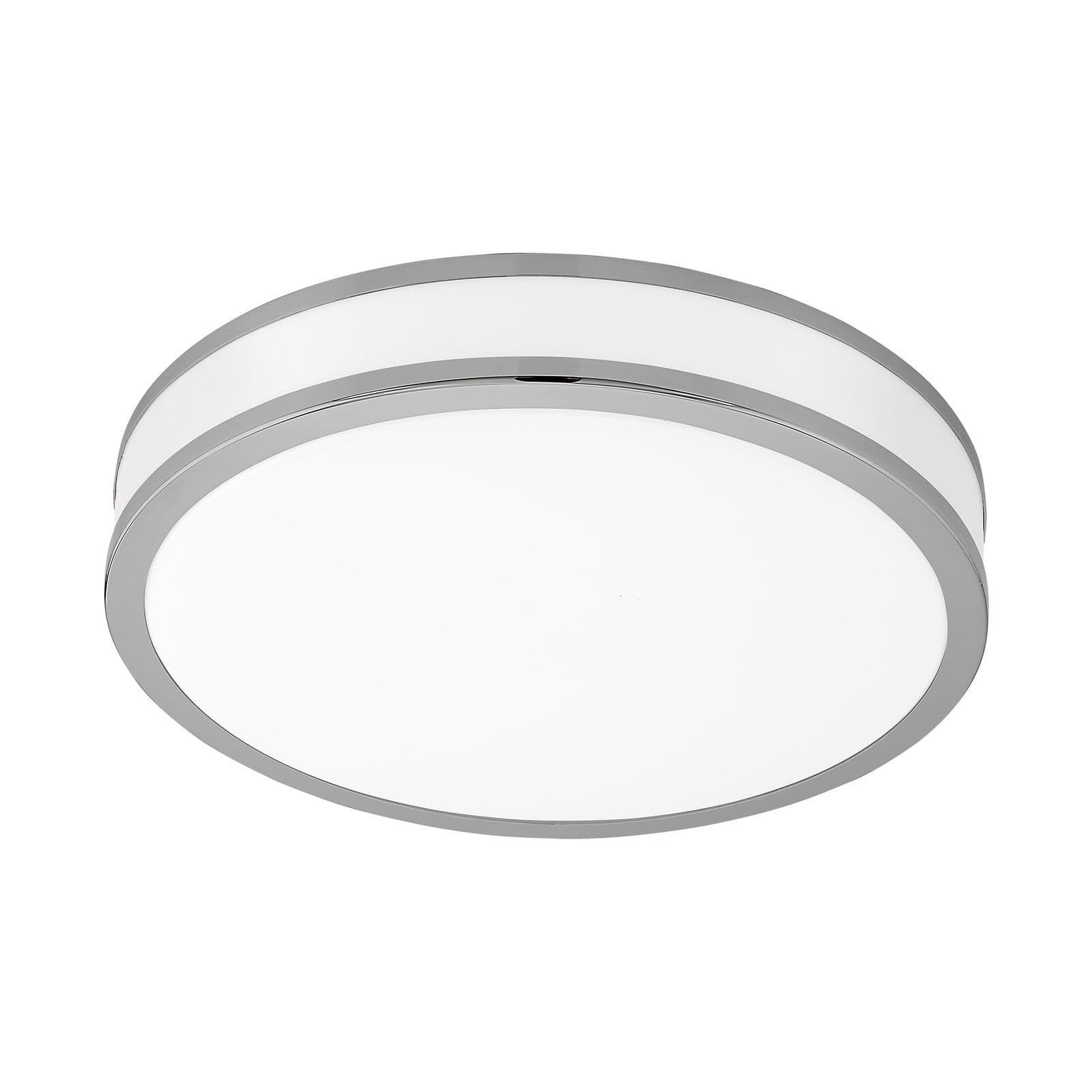 Wall Flush Ceiling Light Colour White Shade White Chrome Plastic Bulb LED 24W