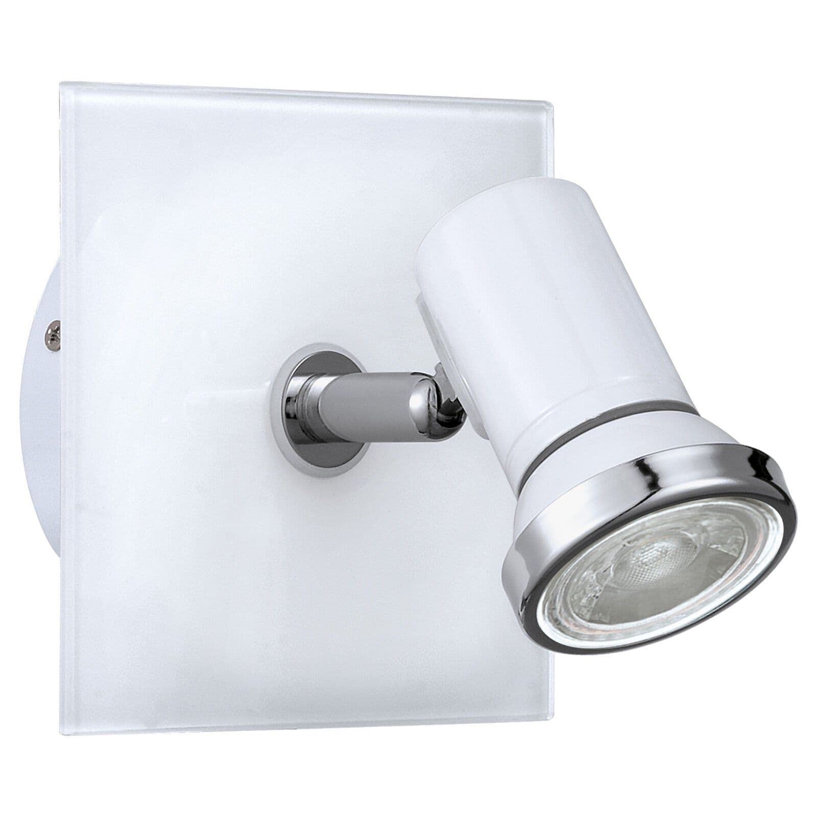 Wall Light IP44 Bathroom Chrome Shade Bulb GU10 1x3.3W Included