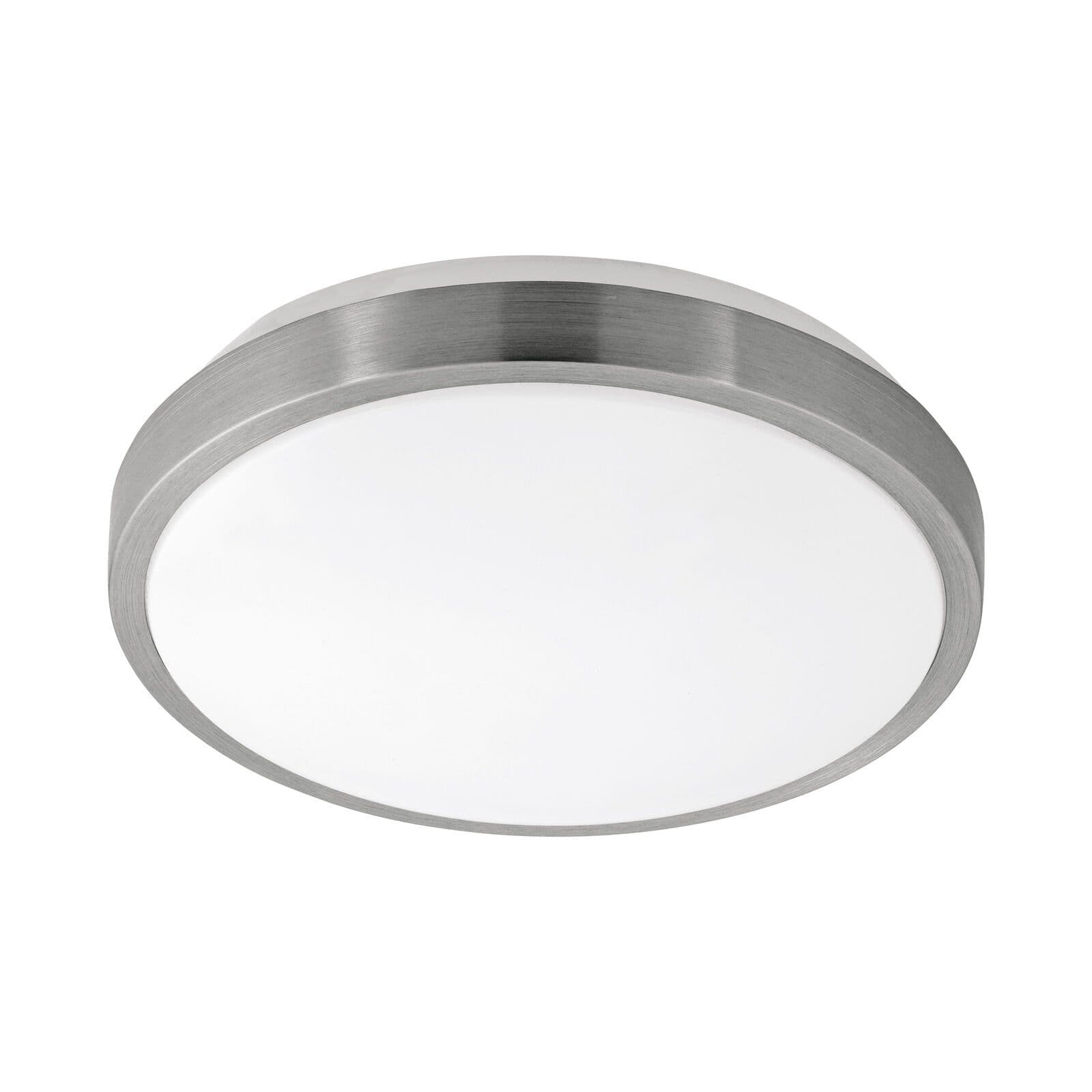 Wall Flush Ceiling Light Shade Satined Nickel Plastic Bulb LED 18W