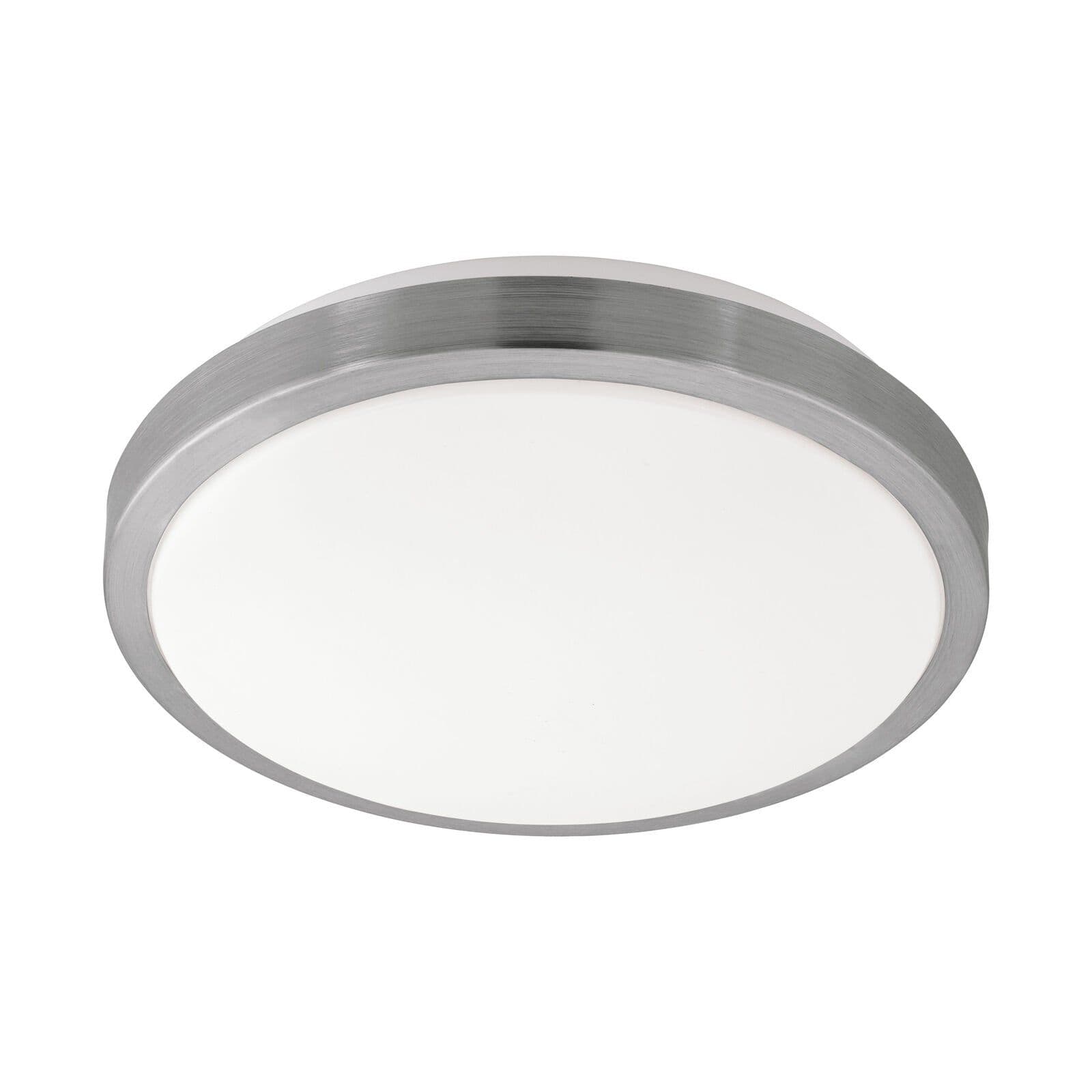 Wall Flush Ceiling Light Shade Satined Nickel Plastic Bulb LED 23W