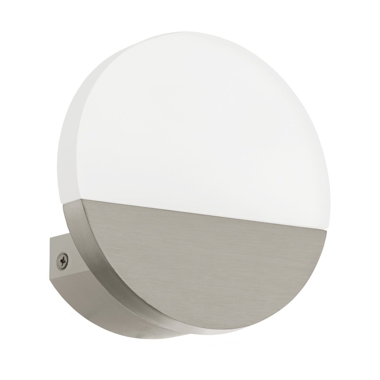 Wall Light Satin Nickel Shade Satined Plastic Bulb LED 1x4.5W Included