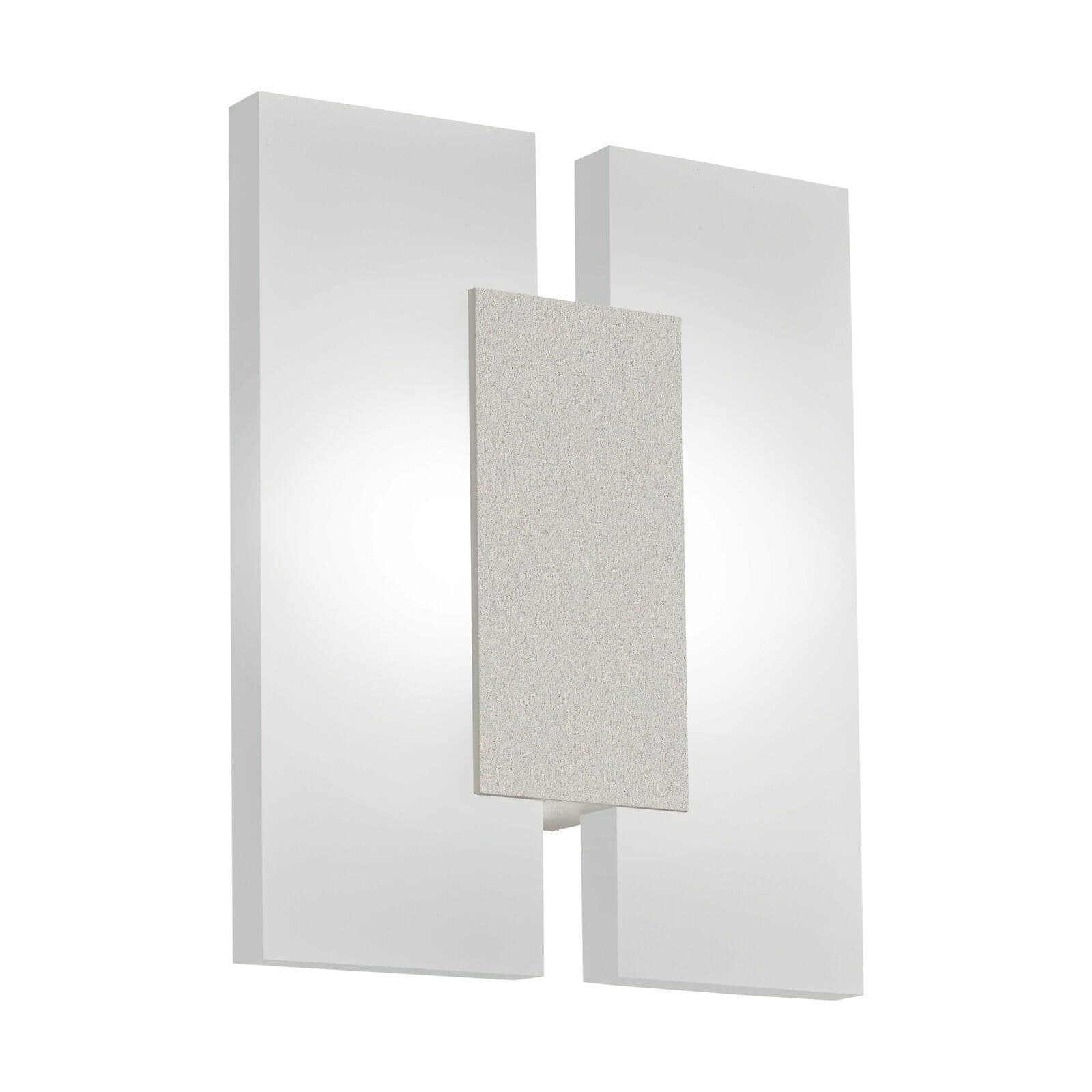 Wall Light Satin Nickel Shade Satined Plastic Bulb LED 2x4.5W Included