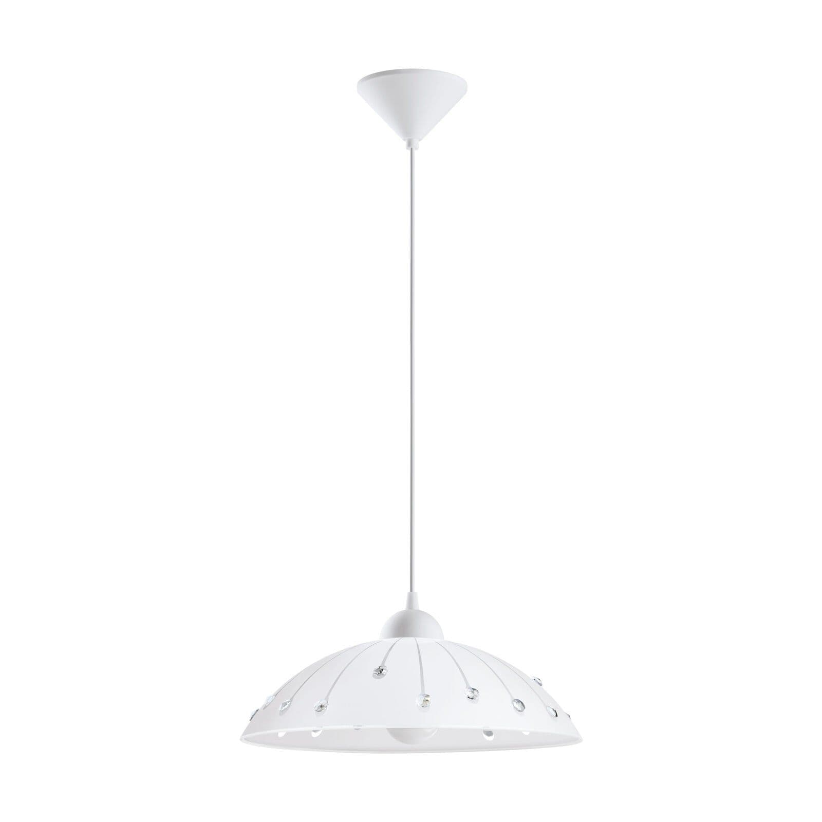 Pendant Light Shade Clear Satin Glass Crystal Bulb E27 1x60W