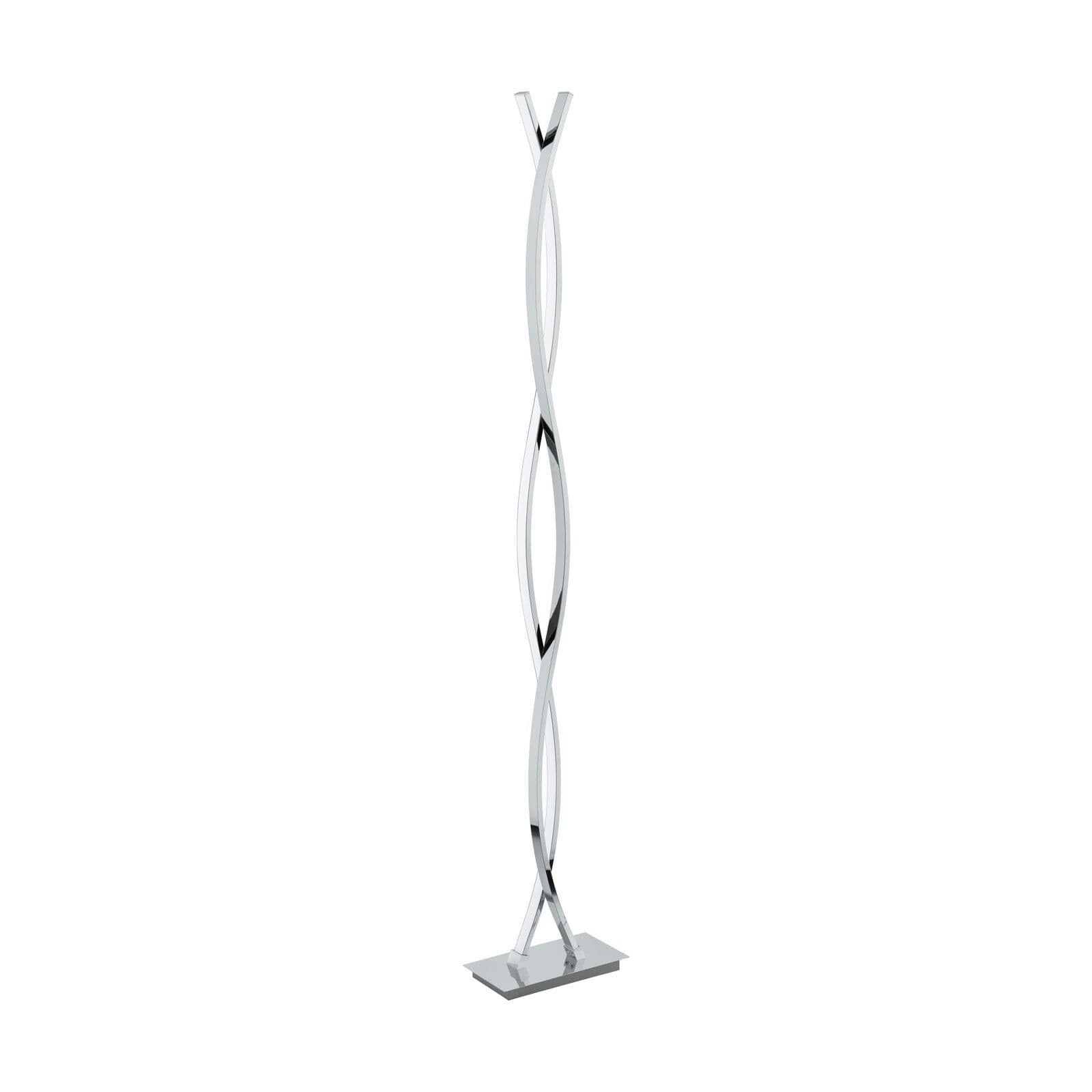 Floor Lamp Light Chrome Shade Plastic Pedal Switch Bulb LED 4x9W Inc