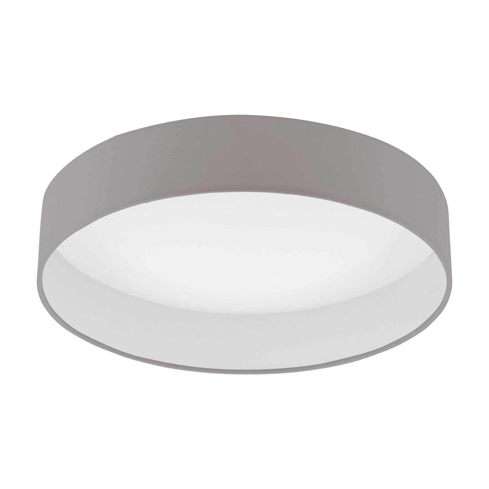 Flush Ceiling Light Shade Taupe Fabric Bulb LED 18W Included