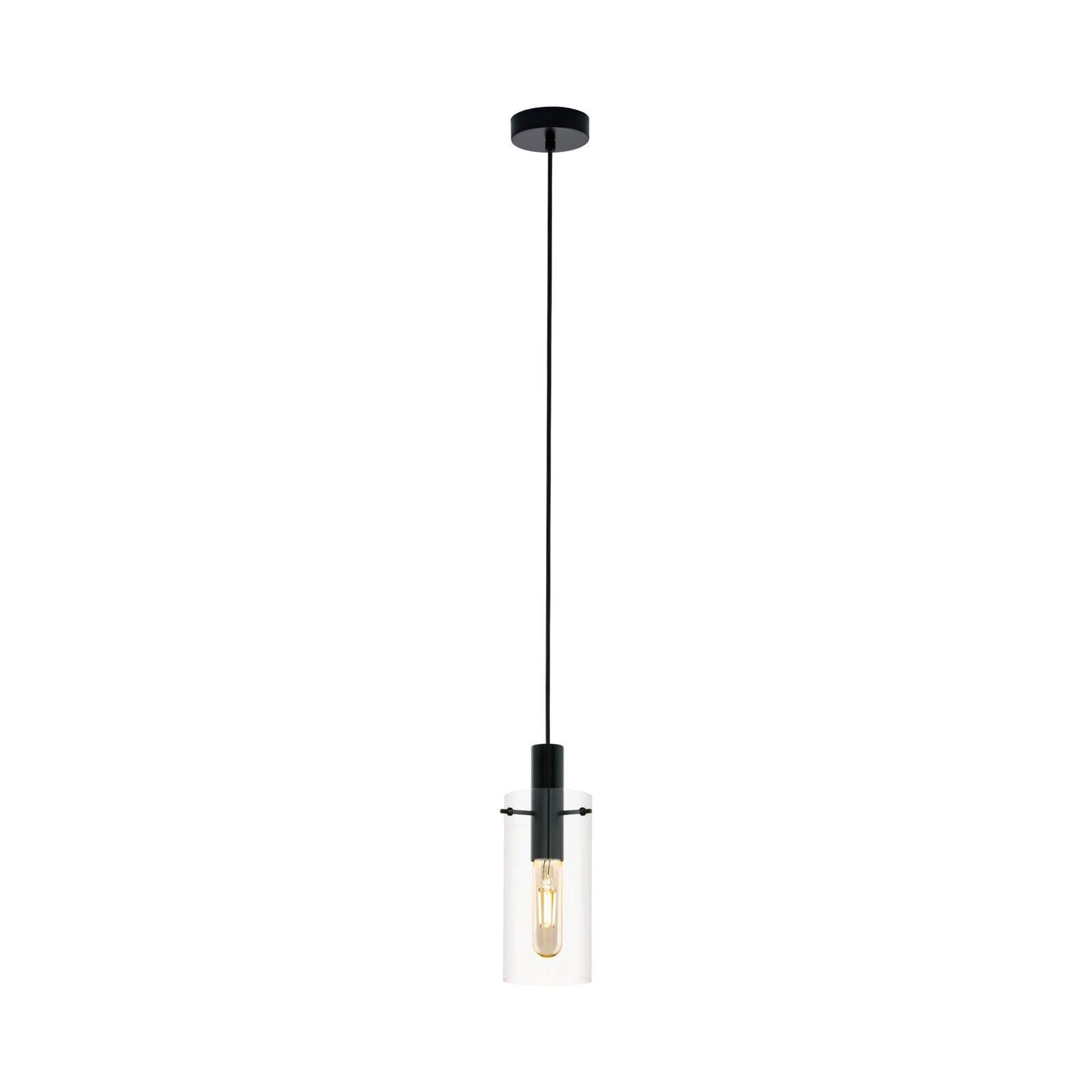 Pendant Ceiling Light Shade Clear Glass Minimalist Bulb E27 1x60W